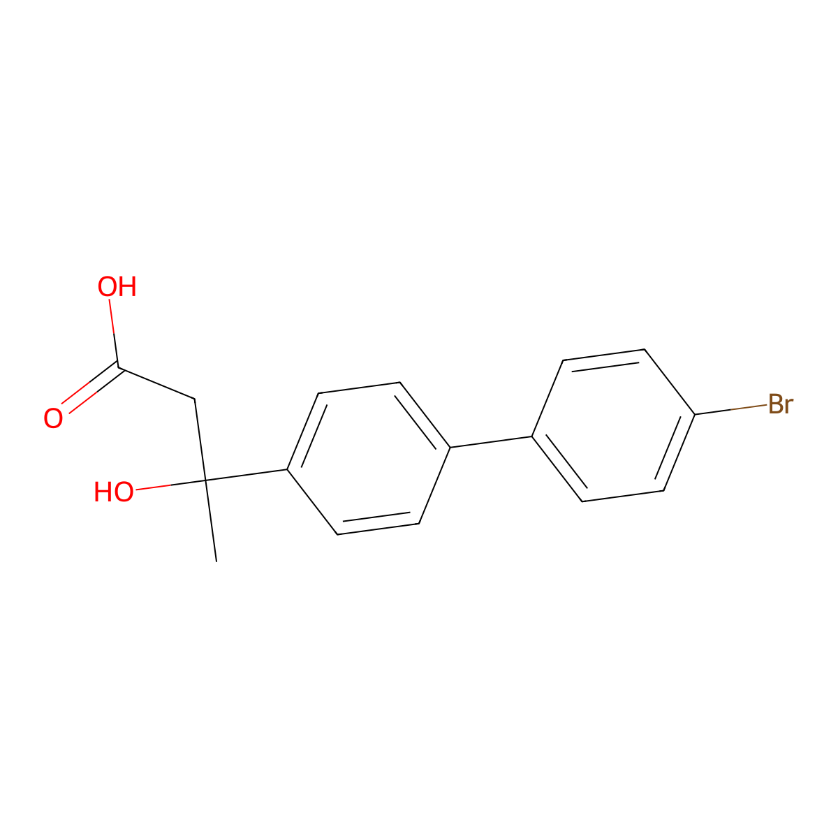 3-(4'-Bromo-[1,1'-biphenyl]-4-yl)-3-hydroxybutanoic acid molecular structure, CAS 2921880-67-1