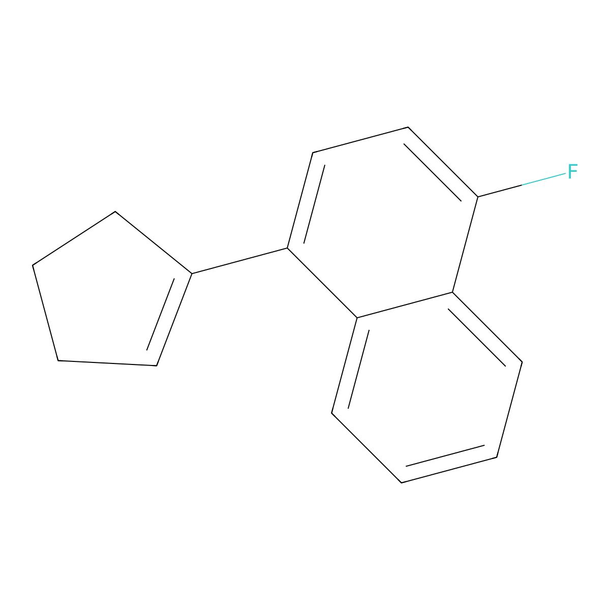 1-(Cyclopent-1-en-1-yl)-4-fluoronaphthalene molecular structure, CAS 2921880-91-1