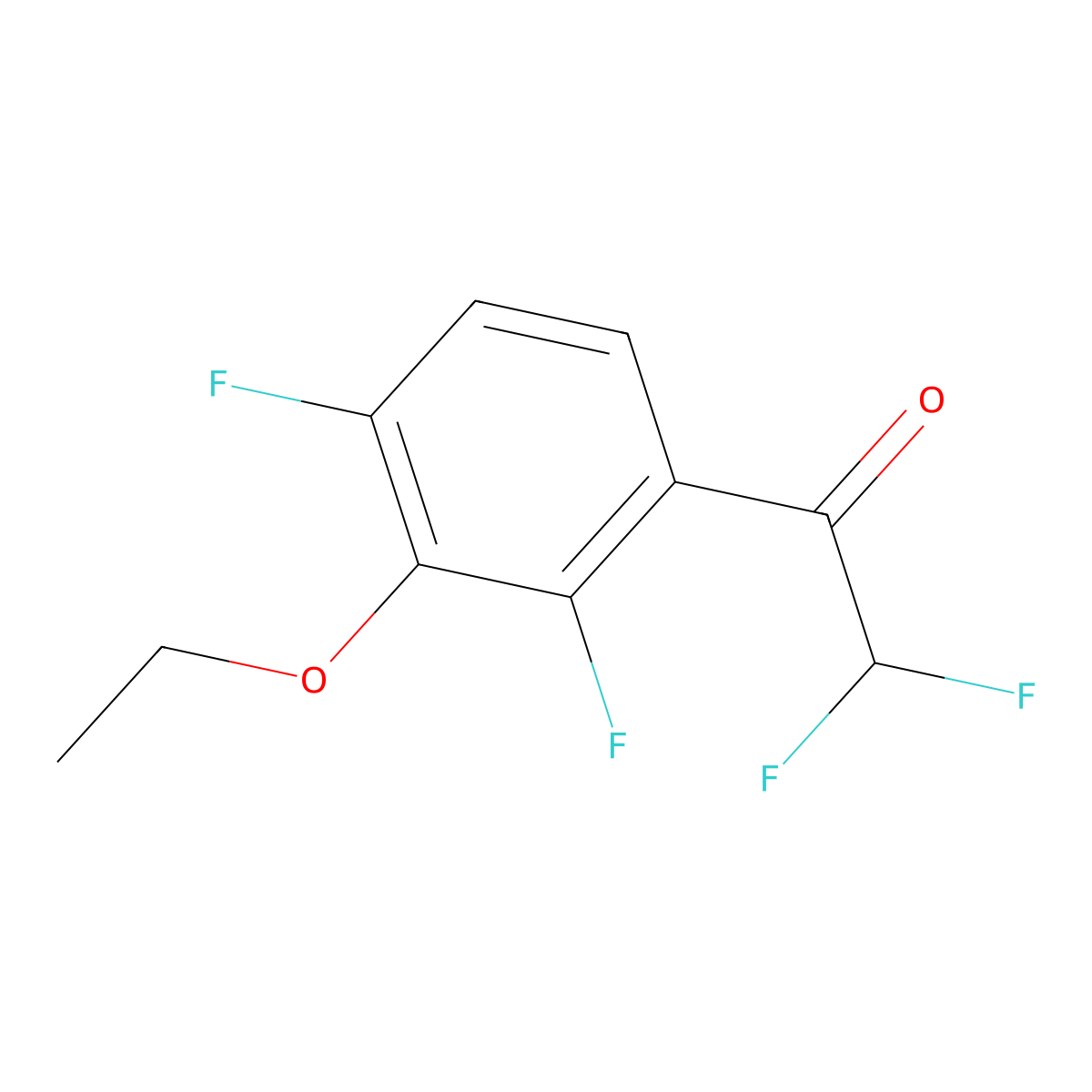 1-(3-Ethoxy-2,4-difluorophenyl)-2,2-difluoroethanone molecular structure, CAS 2921882-80-4