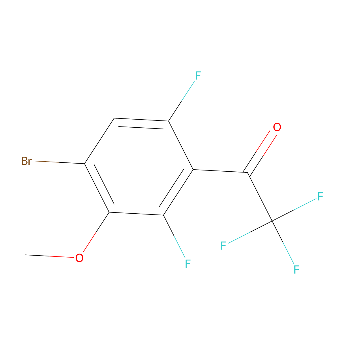 1-(4-Bromo-2,6-difluoro-3-methoxyphenyl)-2,2,2-trifluoroethanone molecular structure, CAS 2921882-88-2