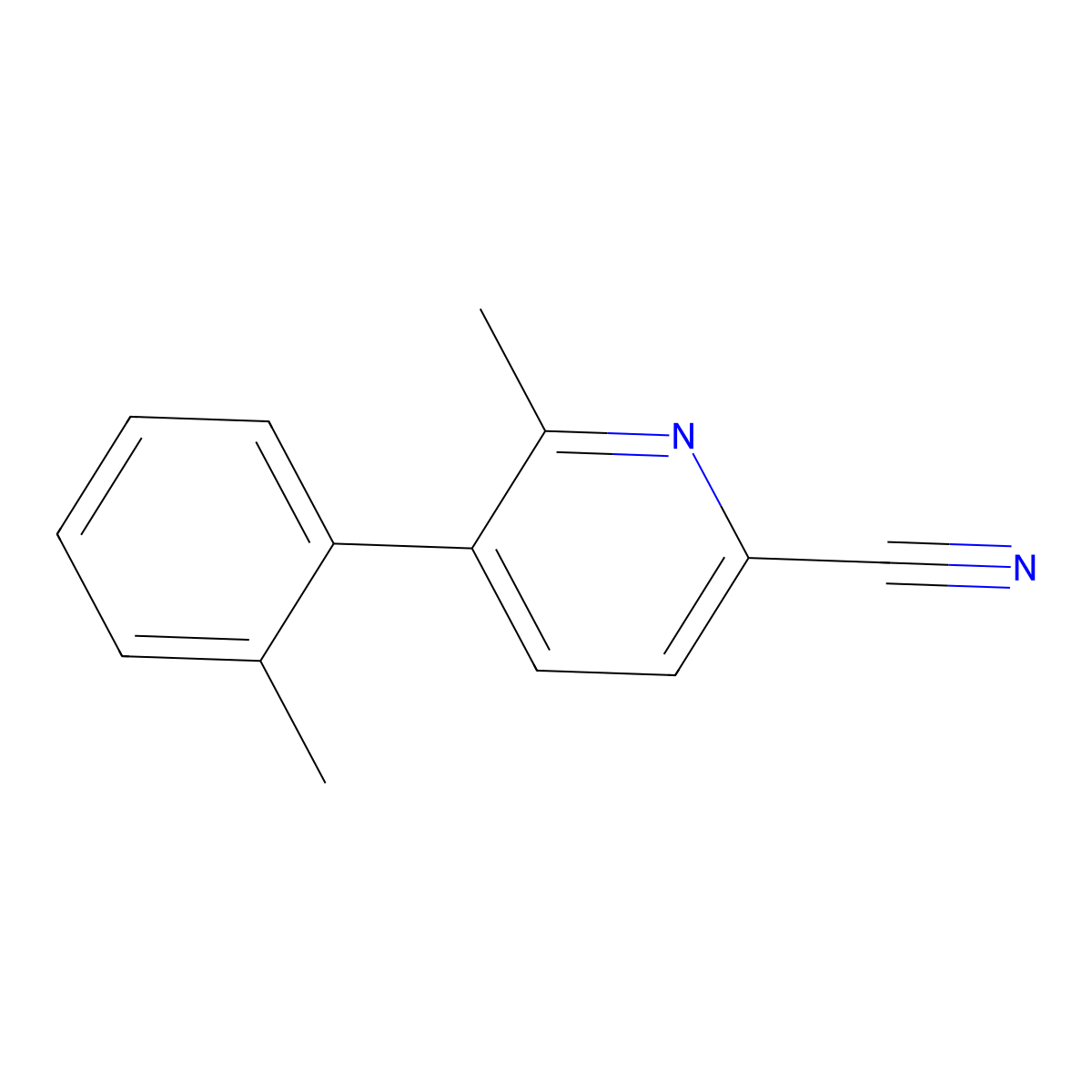 6-Methyl-5-(o-tolyl)picolinonitrile molecular structure, CAS 2921883-34-1