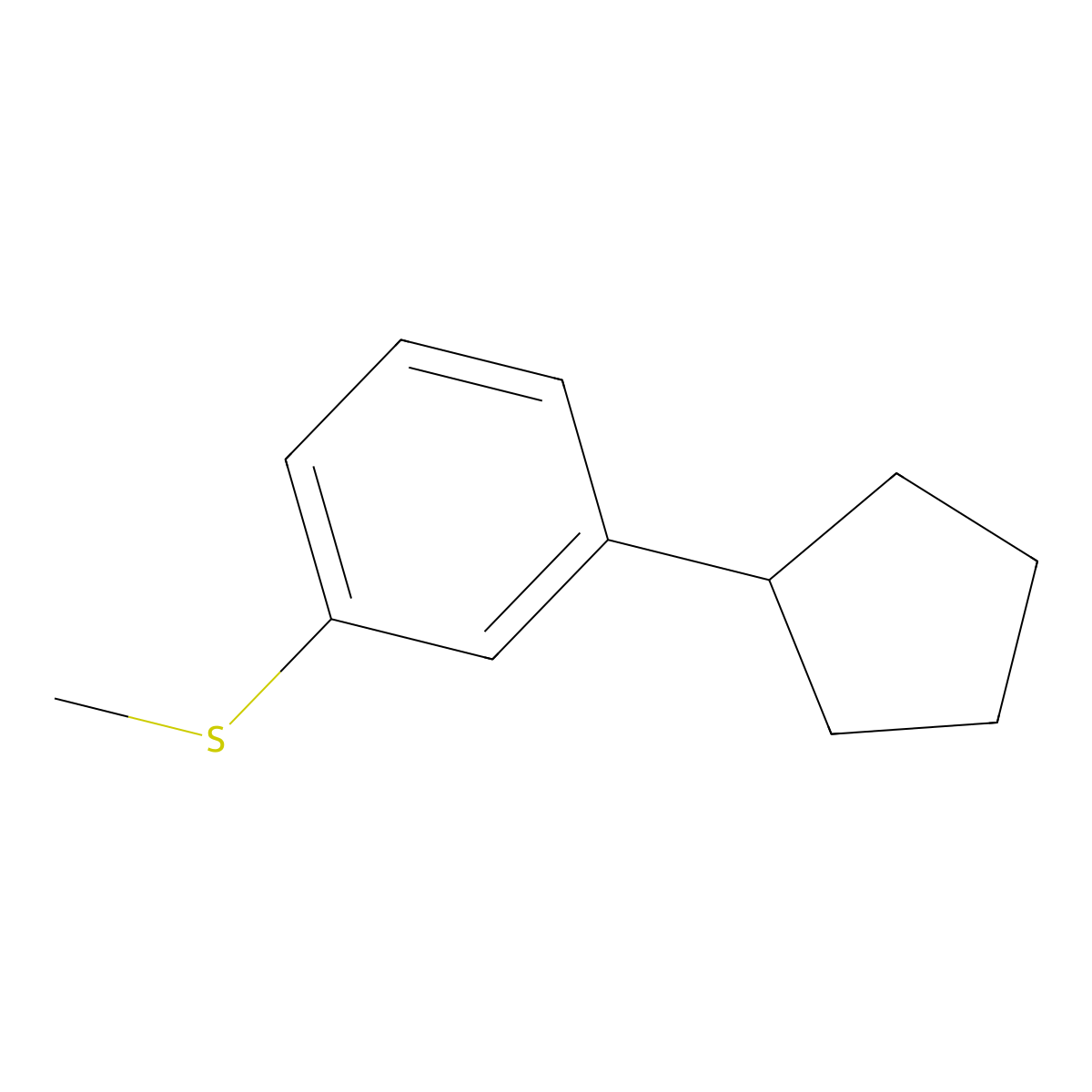 (3-Cyclopentylphenyl)(methyl)sulfane molecular structure, CAS 2921884-00-4