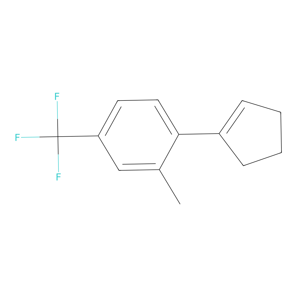 1-(Cyclopent-1-en-1-yl)-2-methyl-4-(trifluoromethyl)benzene molecular structure, CAS 2921884-80-0