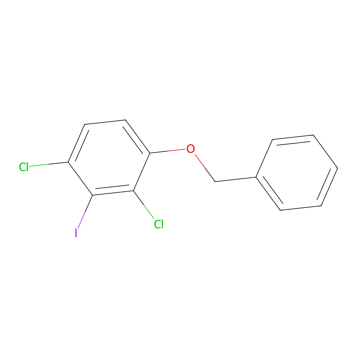 1-(BenZyloxy)-2,4-dichloro-3-iodobenZene molecular structure, CAS 2921885-97-2