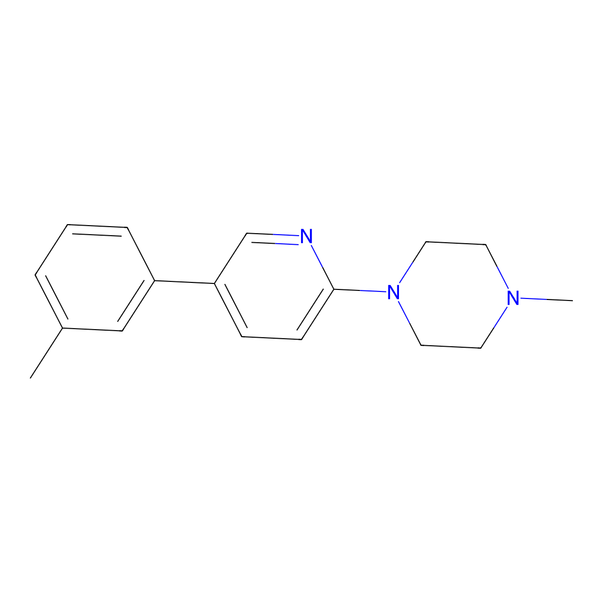1-Methyl-4-(5-(m-tolyl)pyridin-2-yl)piperazine molecular structure, CAS 2921886-12-4