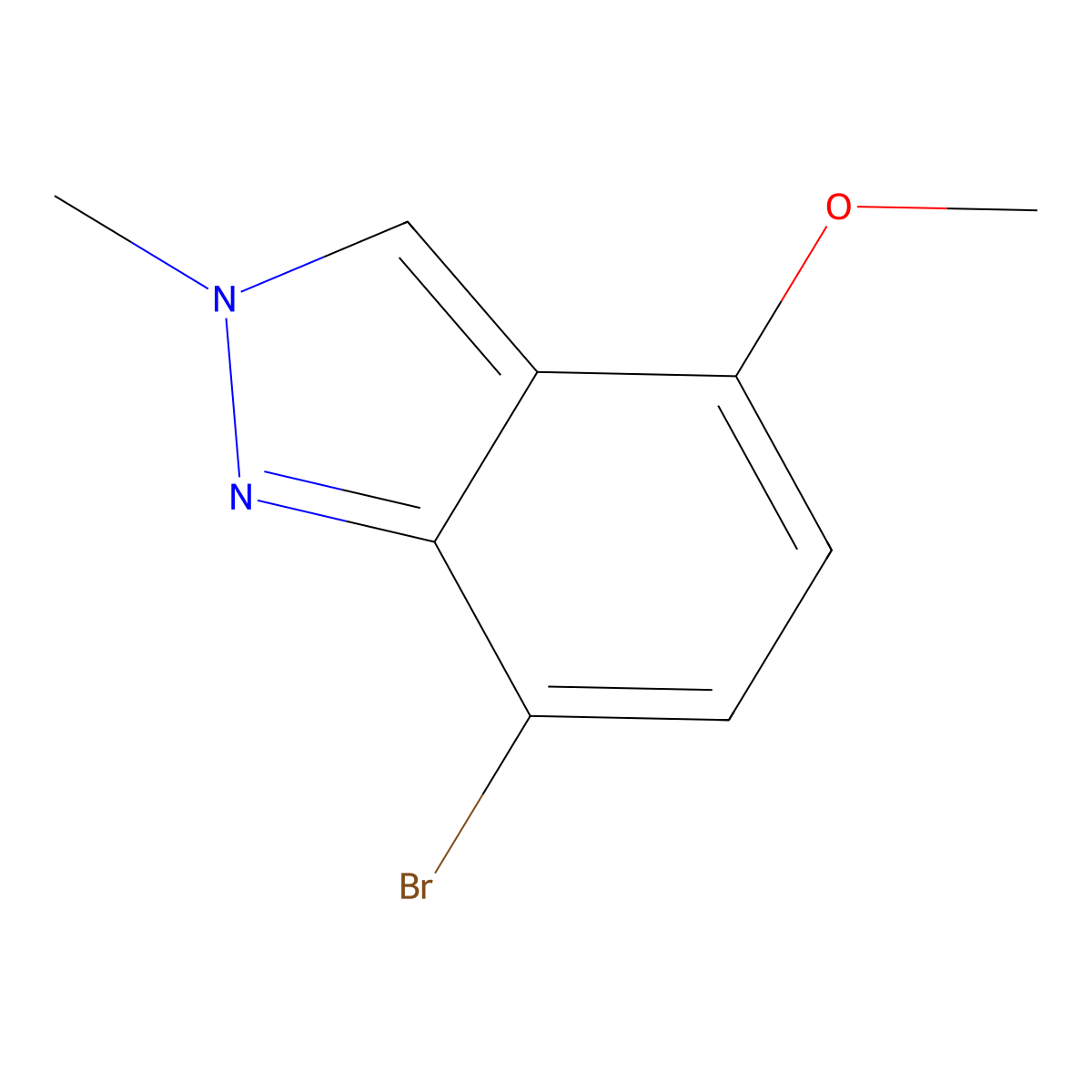 7-bromo-4-methoxy-2-methyl-2H-indazole molecular structure, CAS 2921886-72-6