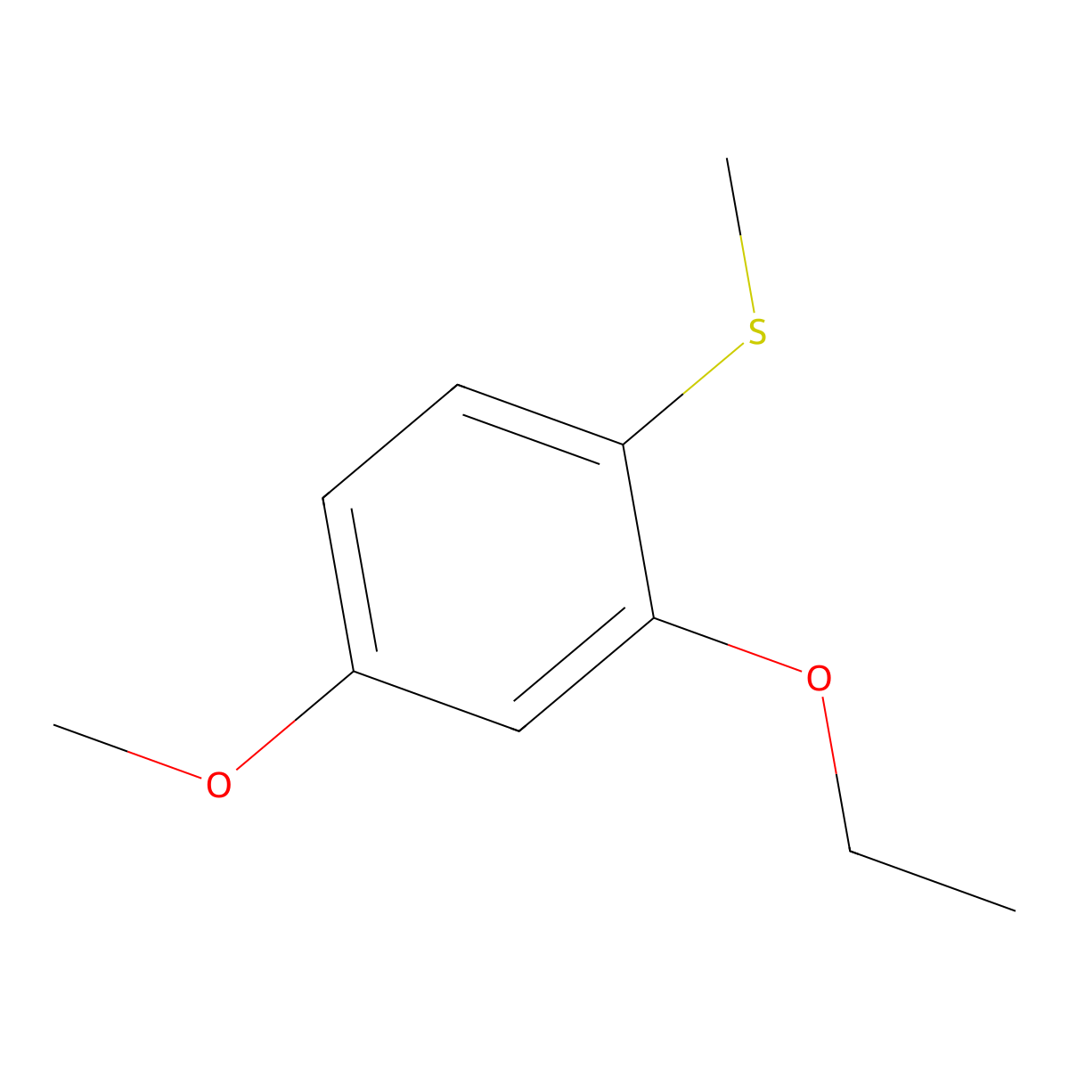 (2-Ethoxy-4-methoxyphenyl)(methyl)sulfane molecular structure, CAS 2921887-65-0