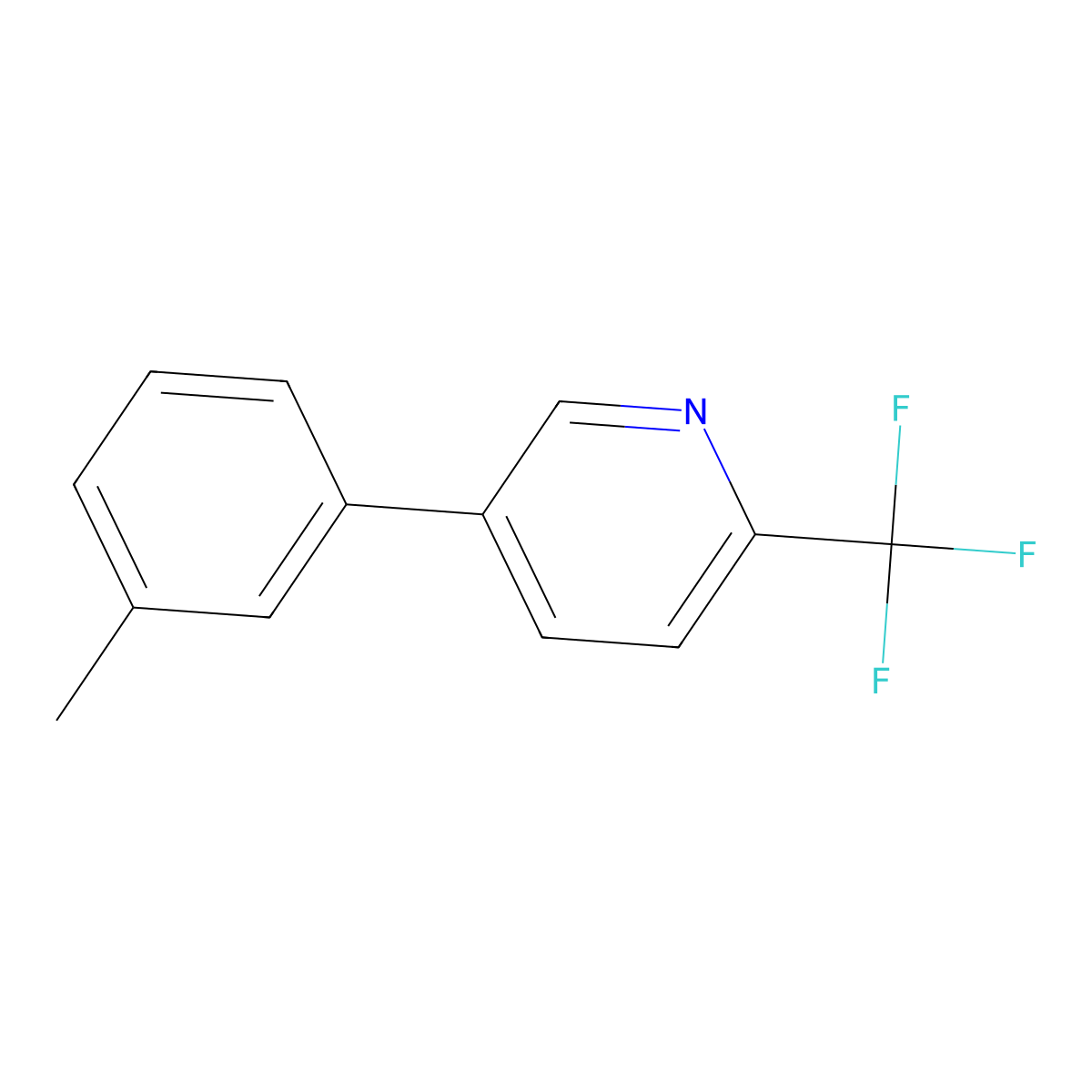 5-(m-Tolyl)-2-(trifluoromethyl)pyridine molecular structure, CAS 2921889-15-6