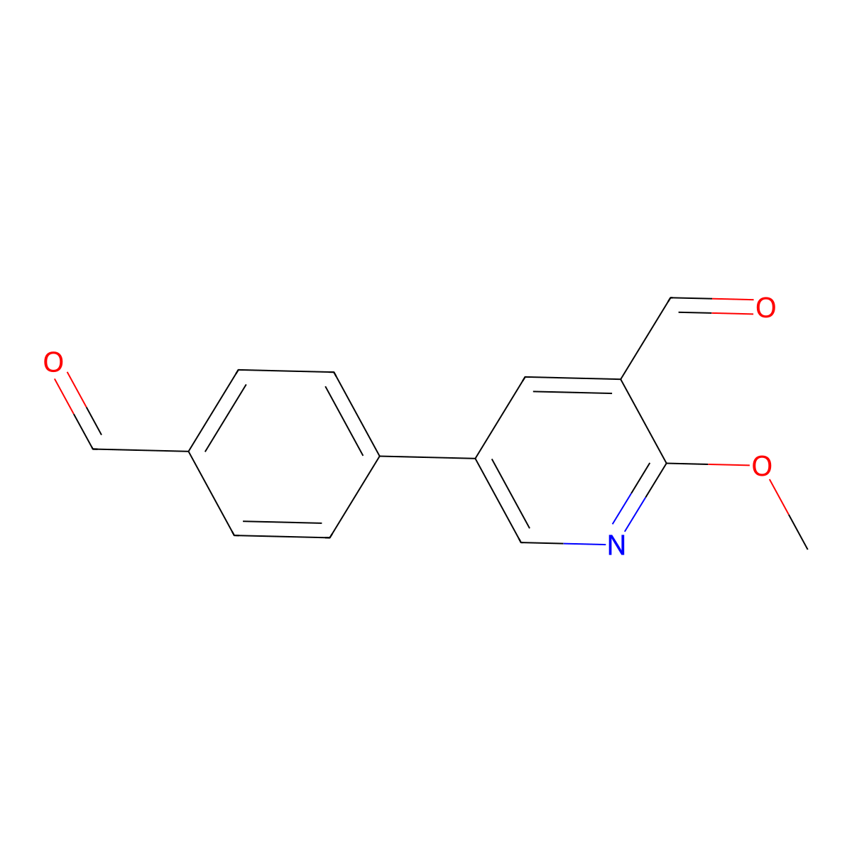 5-(4-Formylphenyl)-2-methoxynicotinaldehyde molecular structure, CAS 2921890-20-0