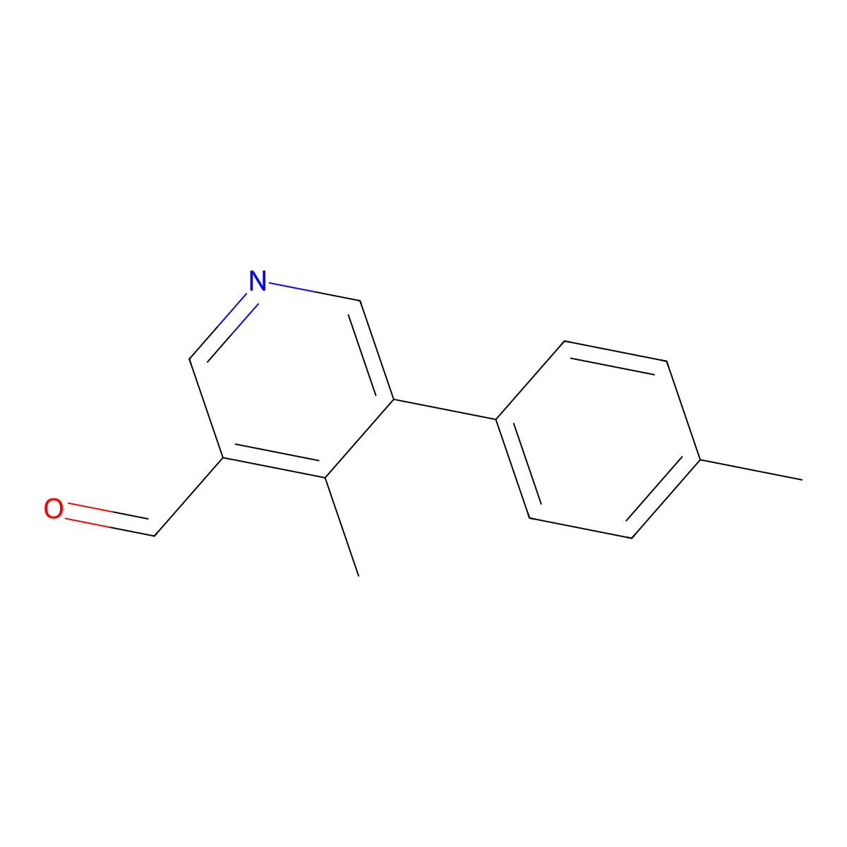 4-Methyl-5-(p-tolyl)nicotinaldehyde molecular structure, CAS 2921890-37-9