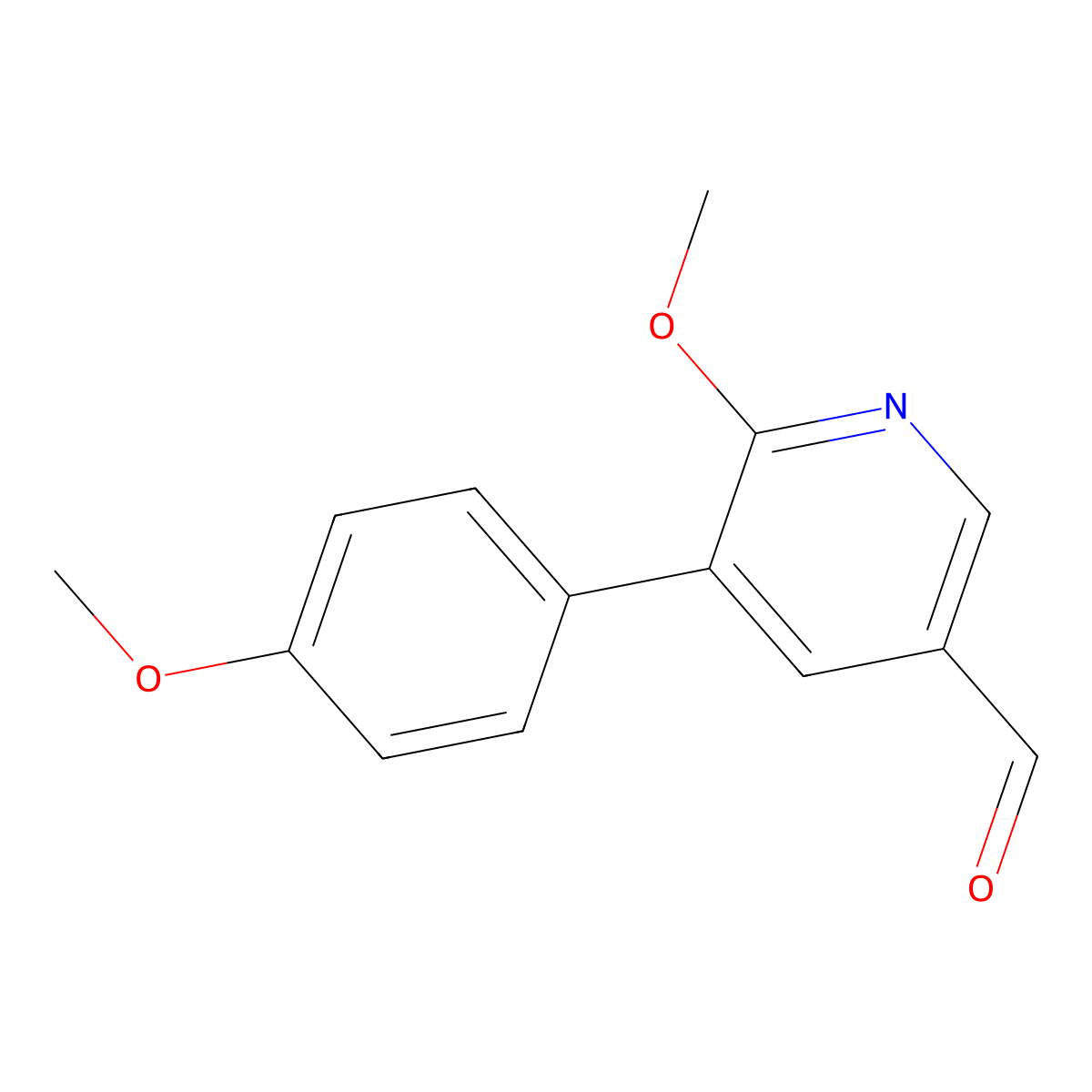6-Methoxy-5-(4-methoxyphenyl)nicotinaldehyde molecular structure, CAS 2921890-65-3