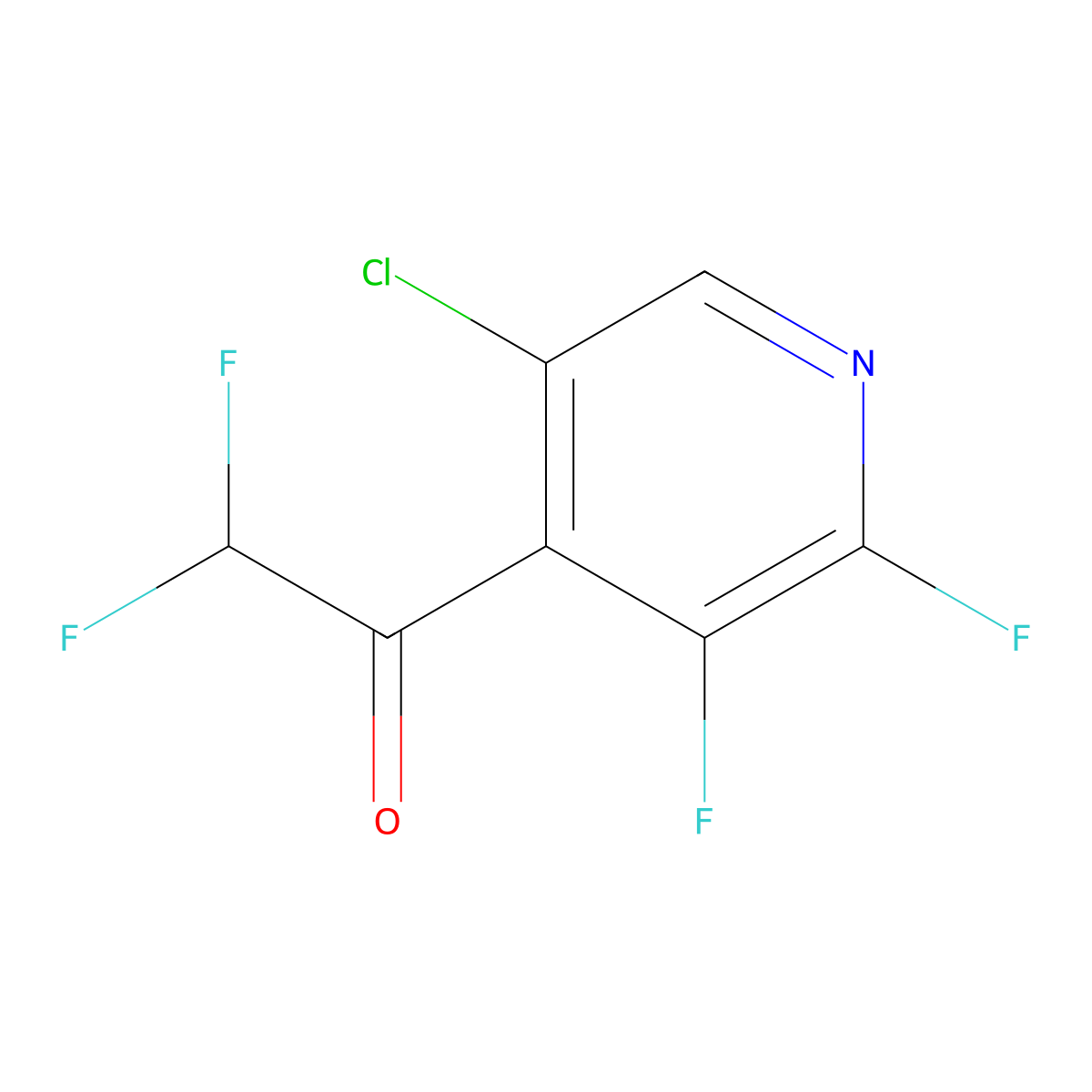 1-(5-Chloro-2,3-difluoropyridin-4-yl)-2,2-difluoroethanone molecular structure, CAS 2921890-79-9