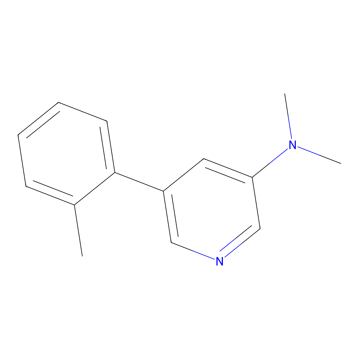 N,N-dimethyl-5-(o-tolyl)pyridin-3-amine molecular structure, CAS 2921891-57-6