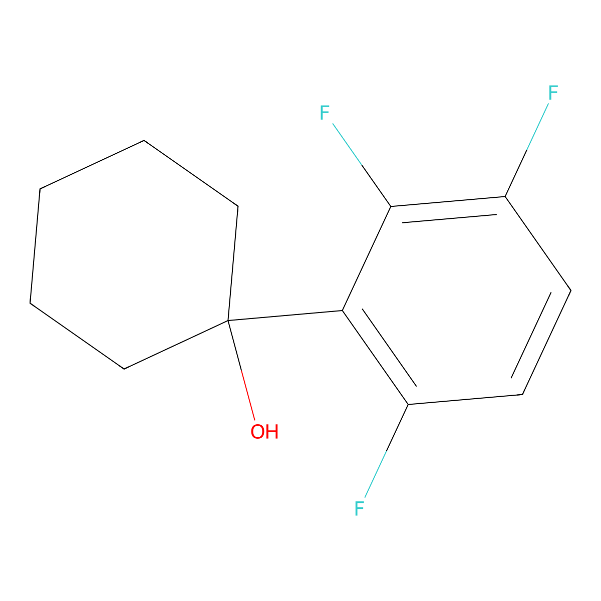 1-(2,3,6-Trifluorophenyl)cyclohexanol molecular structure, CAS 2921892-31-9