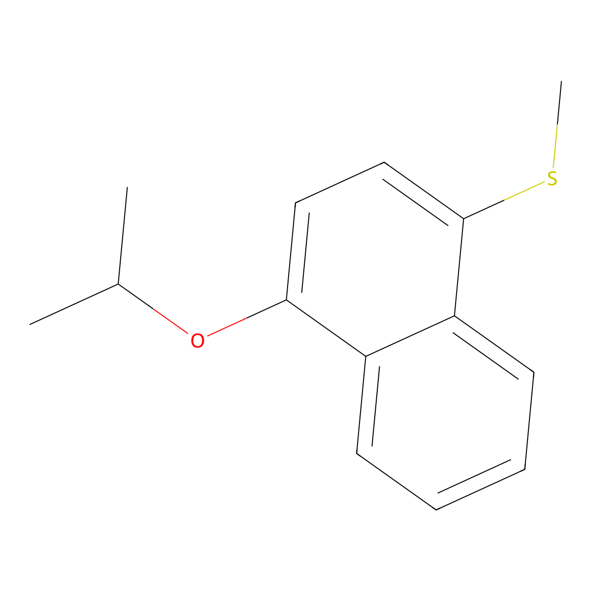 (4-Isopropoxynaphthalen-1-yl)(methyl)sulfane molecular structure, CAS 2921892-75-1
