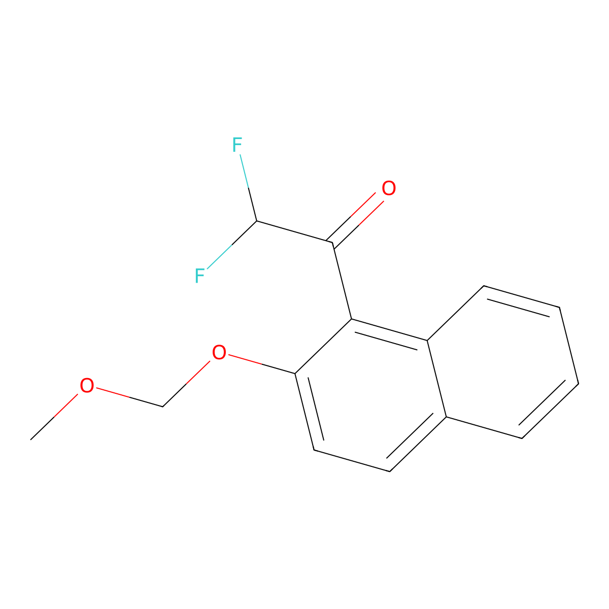 2,2-Difluoro-1-(2-(methoxymethoxy)naphthalen-1-yl)ethanone molecular structure, CAS 2921892-78-4