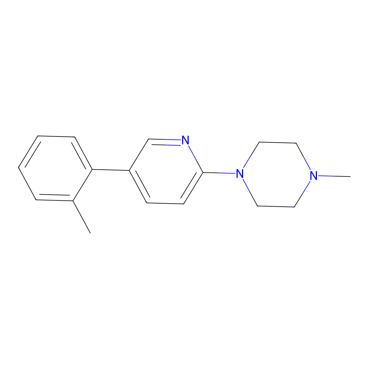 1-Methyl-4-(5-(o-tolyl)pyridin-2-yl)piperazine molecular structure, CAS 2921893-52-7