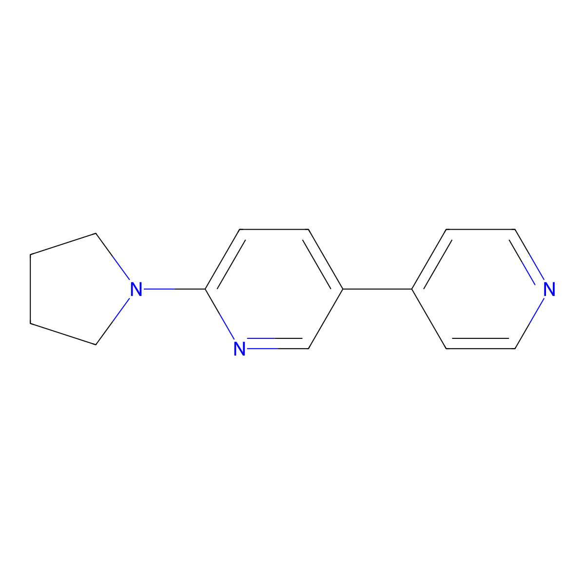 6-(Pyrrolidin-1-yl)-3,4'-bipyridine molecular structure, CAS 2921893-59-4