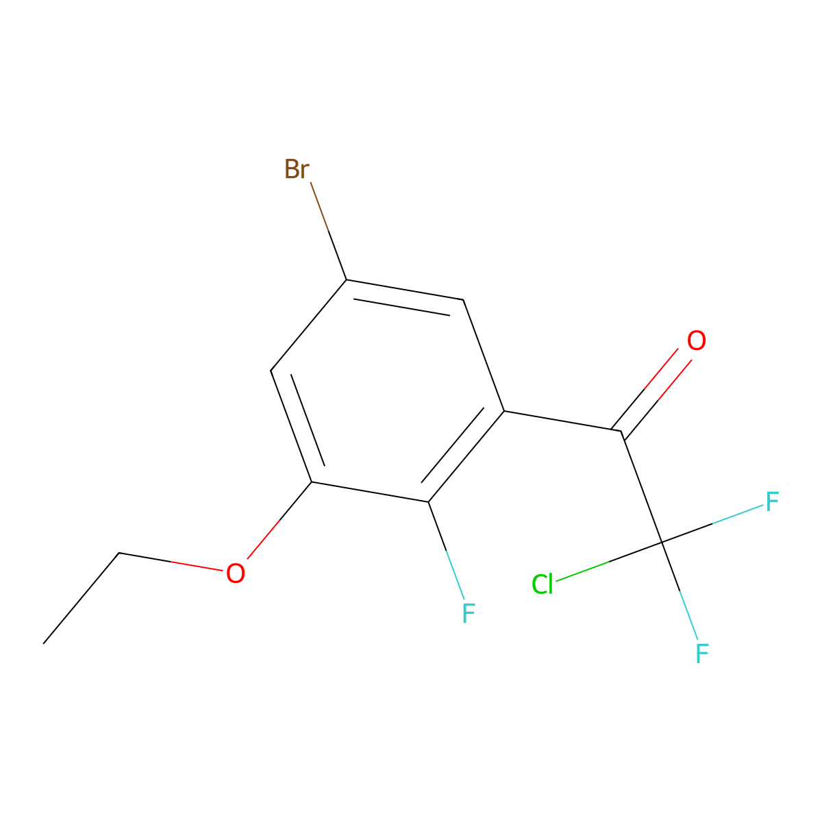 1-(5-Bromo-3-ethoxy-2-fluorophenyl)-2-chloro-2,2-difluoroethanone molecular structure, CAS 2921894-37-1