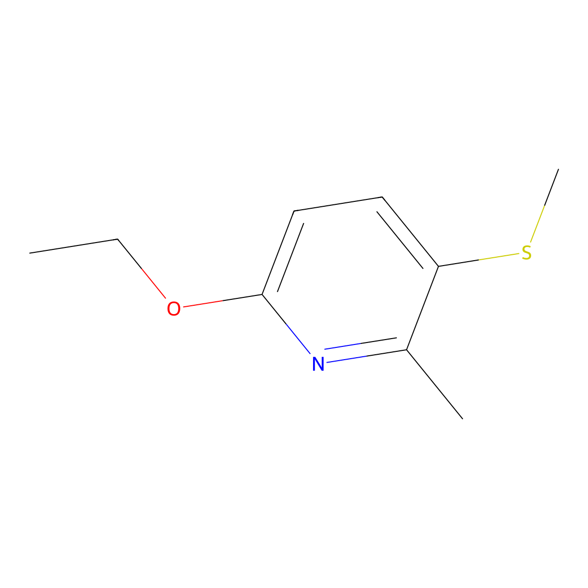 6-Ethoxy-2-methyl-3-(methylthio)pyridine molecular structure, CAS 2921895-54-5