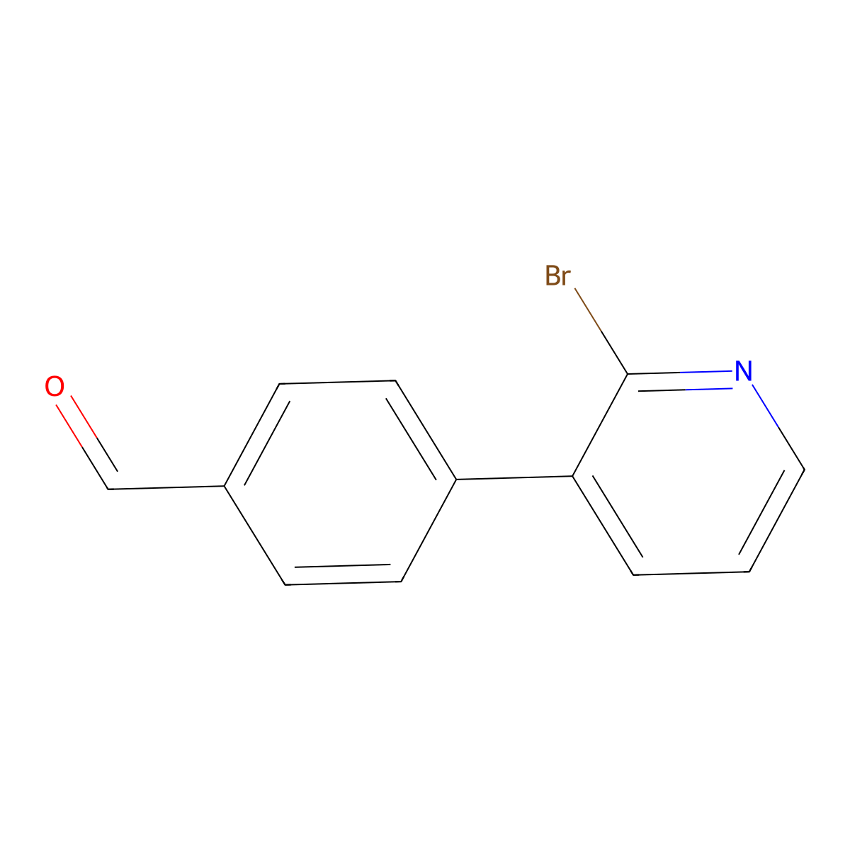 4-(2-Bromopyridin-3-yl)benZaldehyde molecular structure, CAS 2921896-82-2