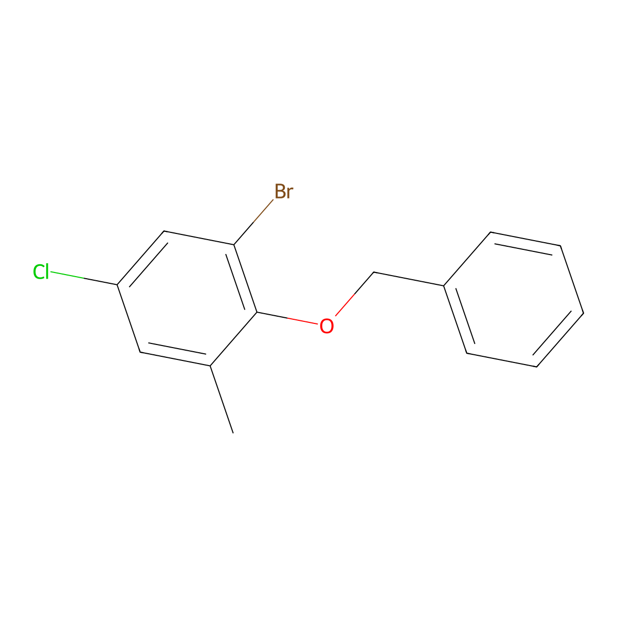 2-(Benzyloxy)-1-bromo-5-chloro-3-methylbenzene molecular structure, CAS 2921898-05-5
