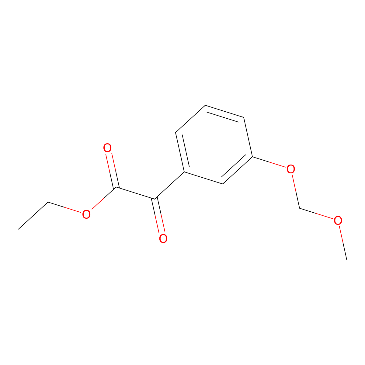 Ethyl 2-(3-(methoxymethoxy)phenyl)-2-oxoacetate molecular structure, CAS 2921899-40-1