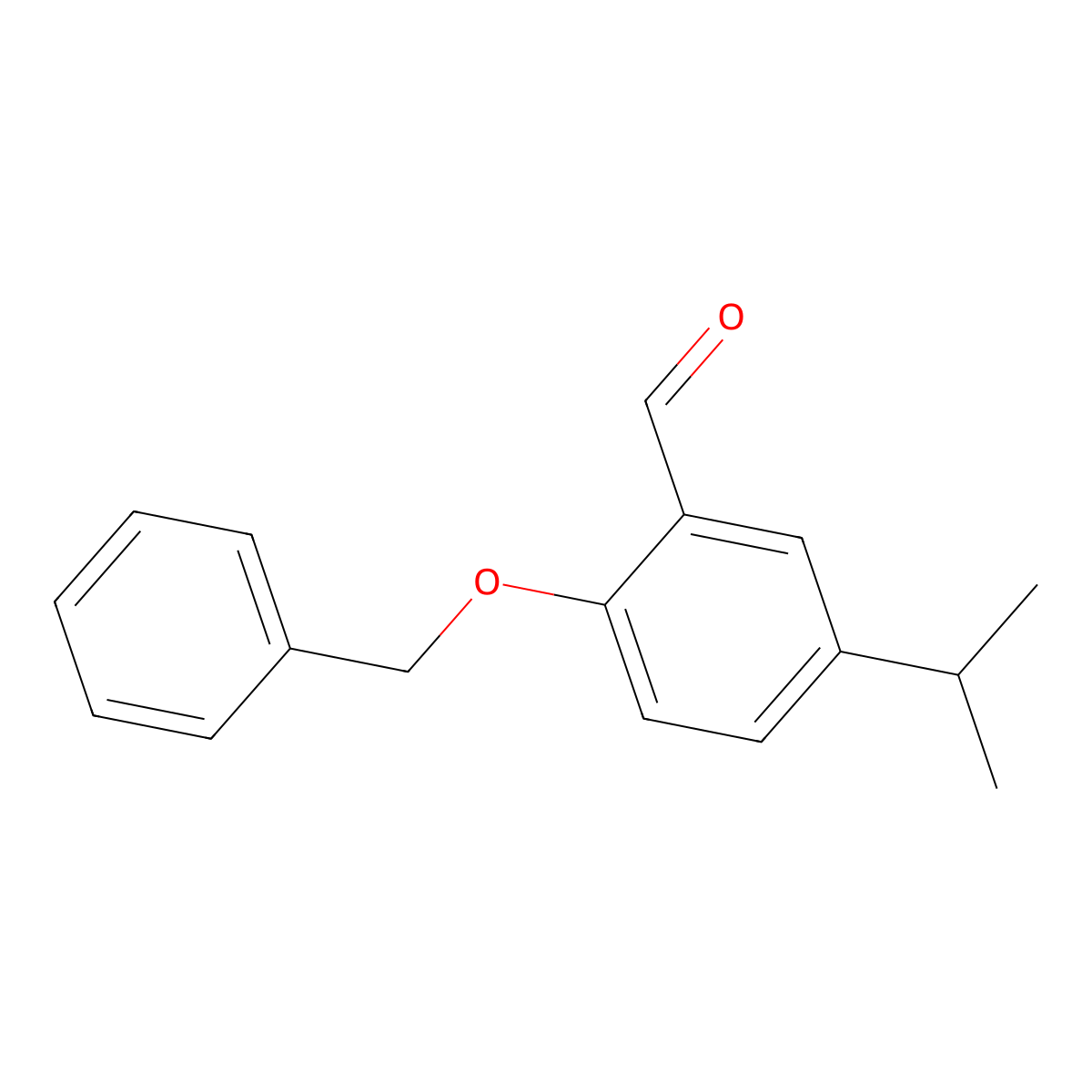 2-(Benzyloxy)-5-isopropylbenzaldehyde molecular structure, CAS 2921899-92-3