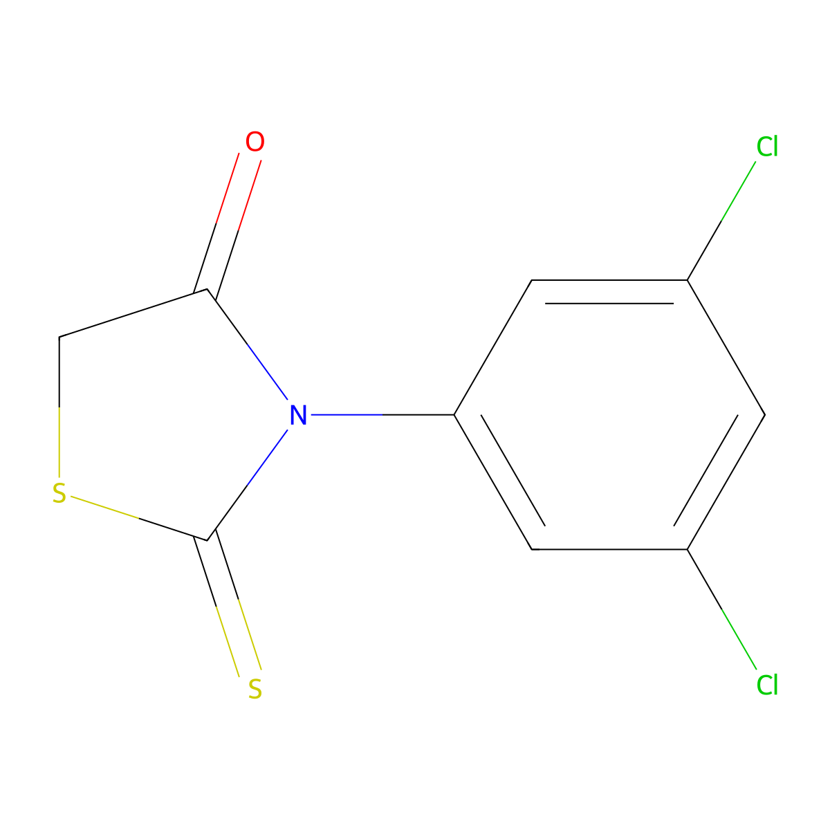 3-(3,5-Dichlorophenyl)-2-thioxo-1,3-thiazolidin-4-one molecular structure, CAS 29219-14-5