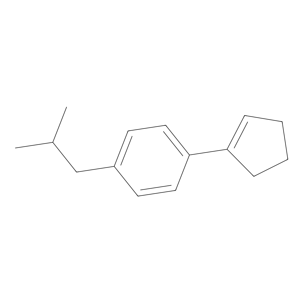 1-(Cyclopent-1-en-1-yl)-4-isobutylbenzene molecular structure, CAS 2921900-10-7