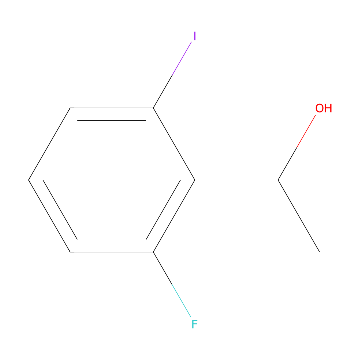 1-(2-Fluoro-6-iodophenyl)ethanol molecular structure, CAS 2921900-41-4
