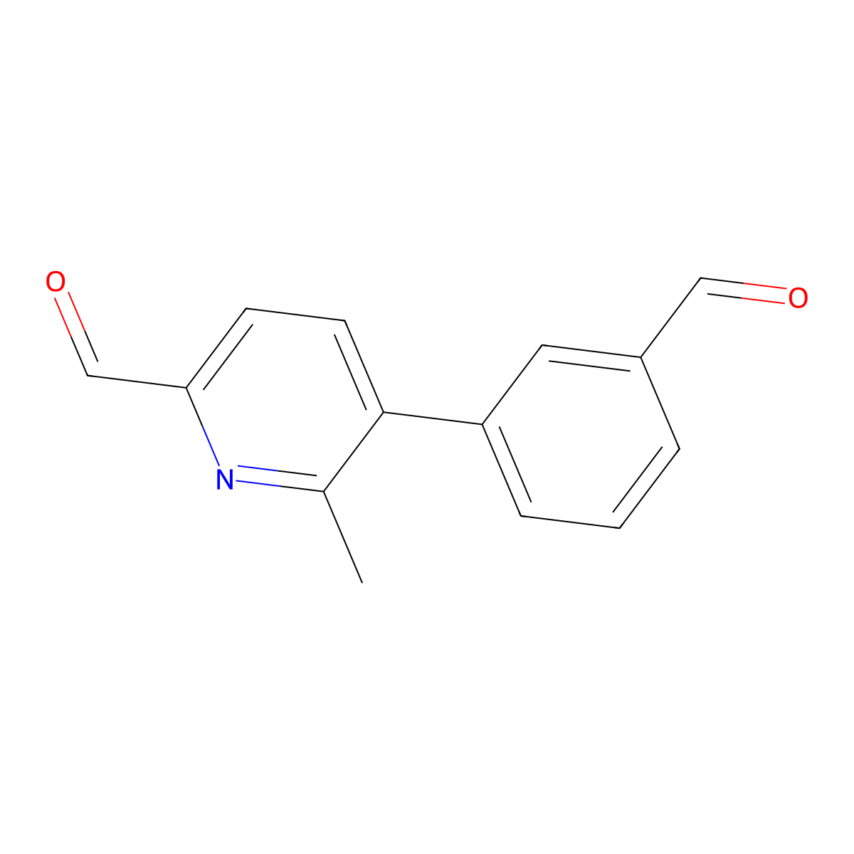 5-(3-Formylphenyl)-6-methylpicolinaldehyde molecular structure, CAS 2921901-21-3