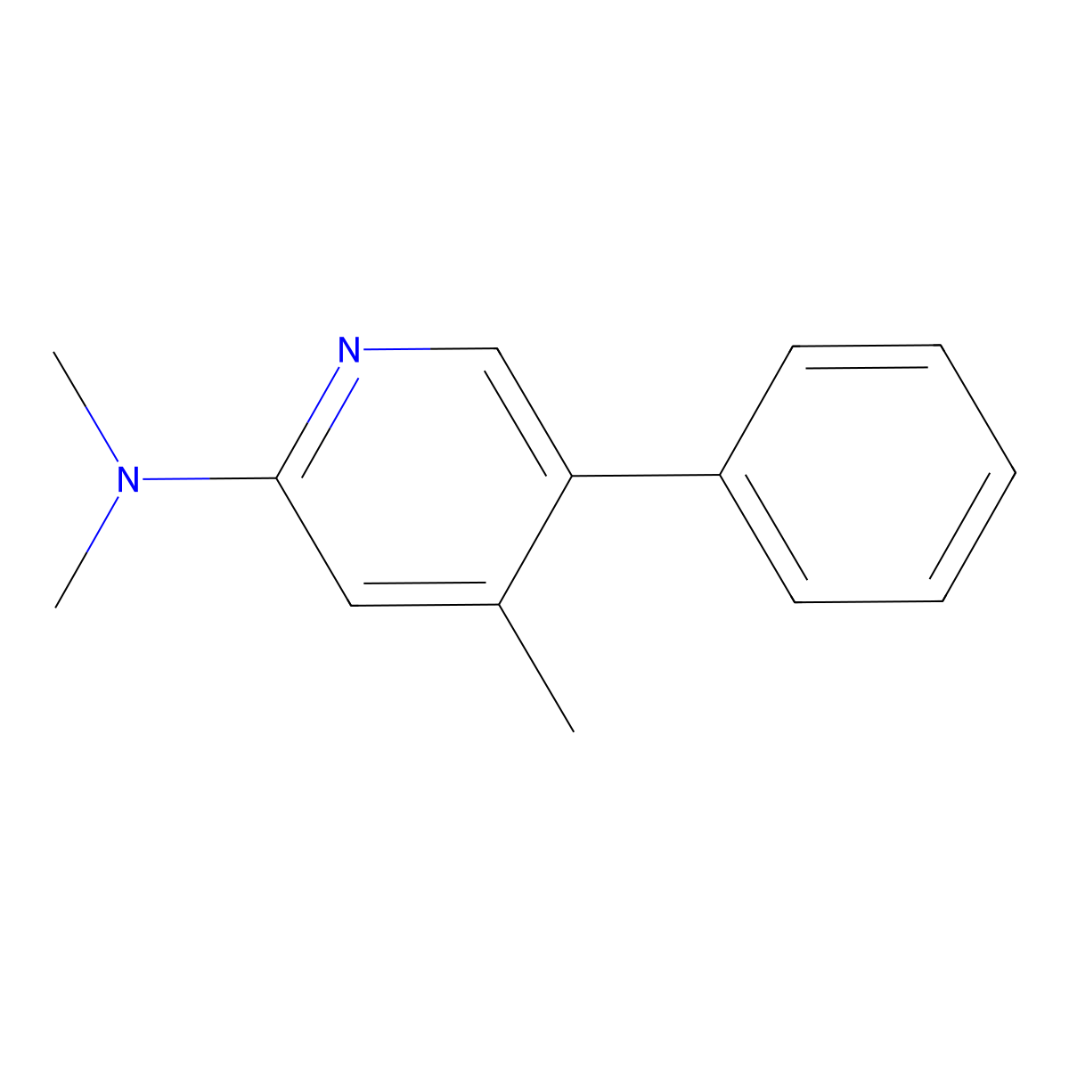 N,N,4-trimethyl-5-phenylpyridin-2-amine molecular structure, CAS 2921901-74-6