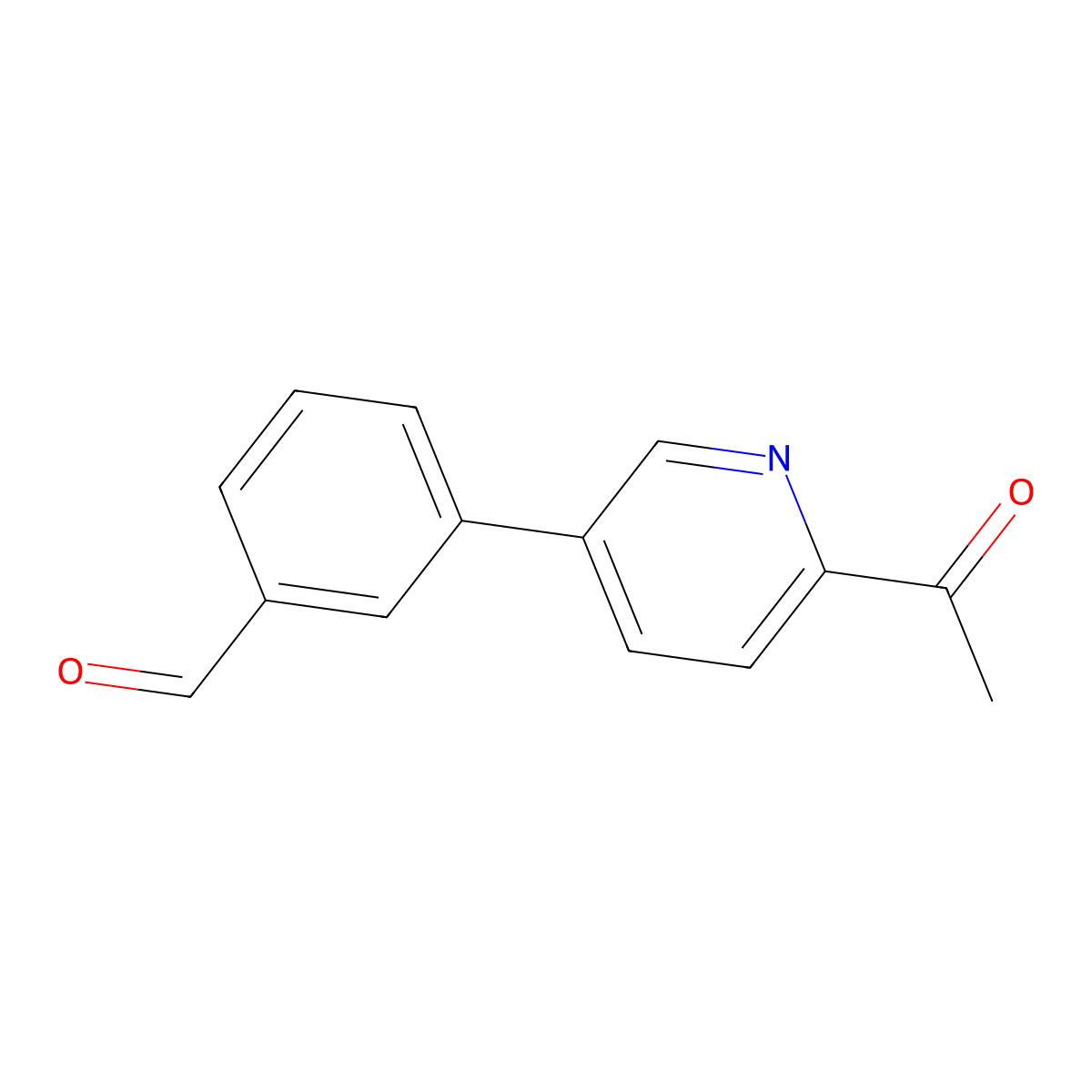 3-(6-Acetylpyridin-3-yl)benzaldehyde molecular structure, CAS 2921903-59-3
