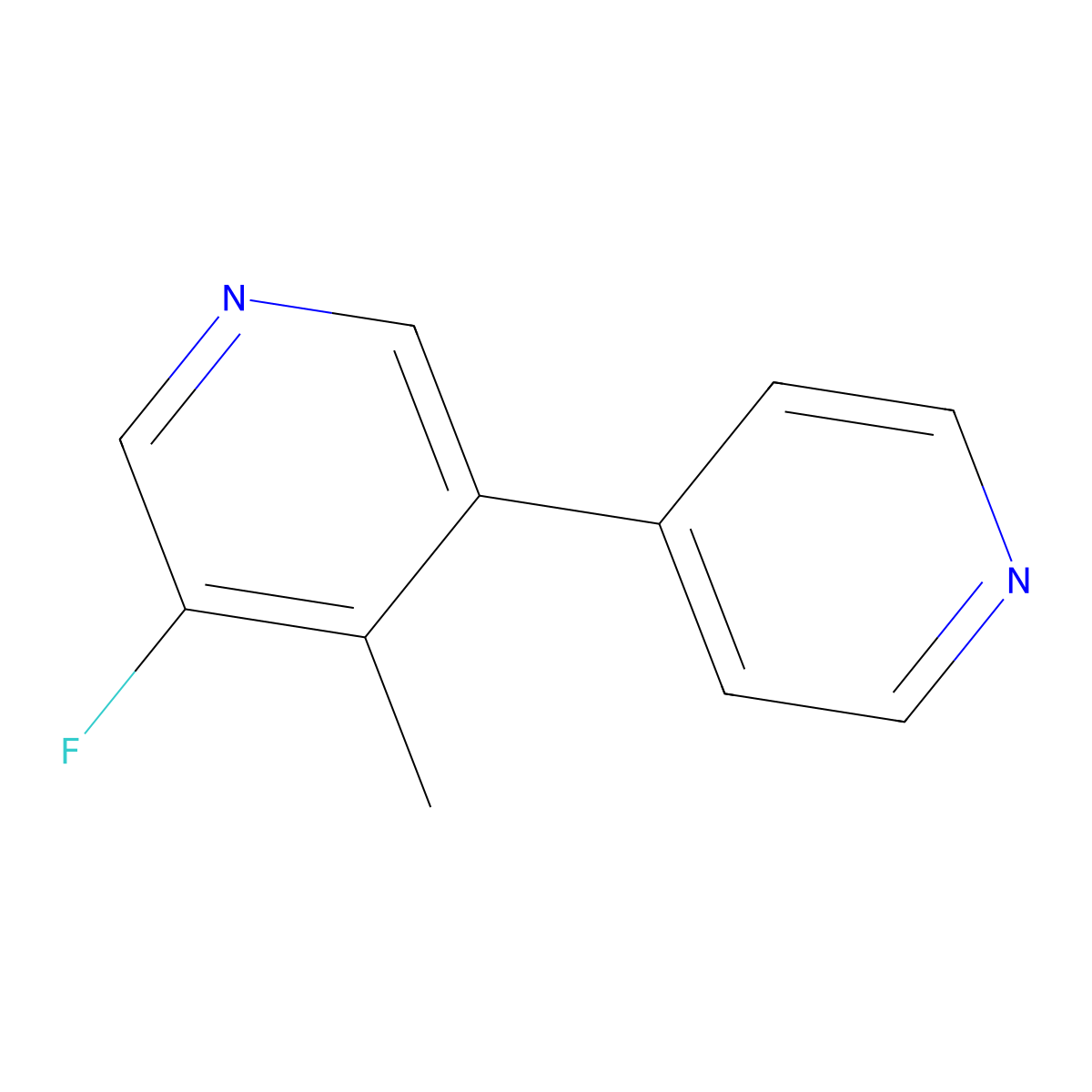 5-Fluoro-4-methyl-3,4'-bipyridine molecular structure, CAS 2921905-05-5