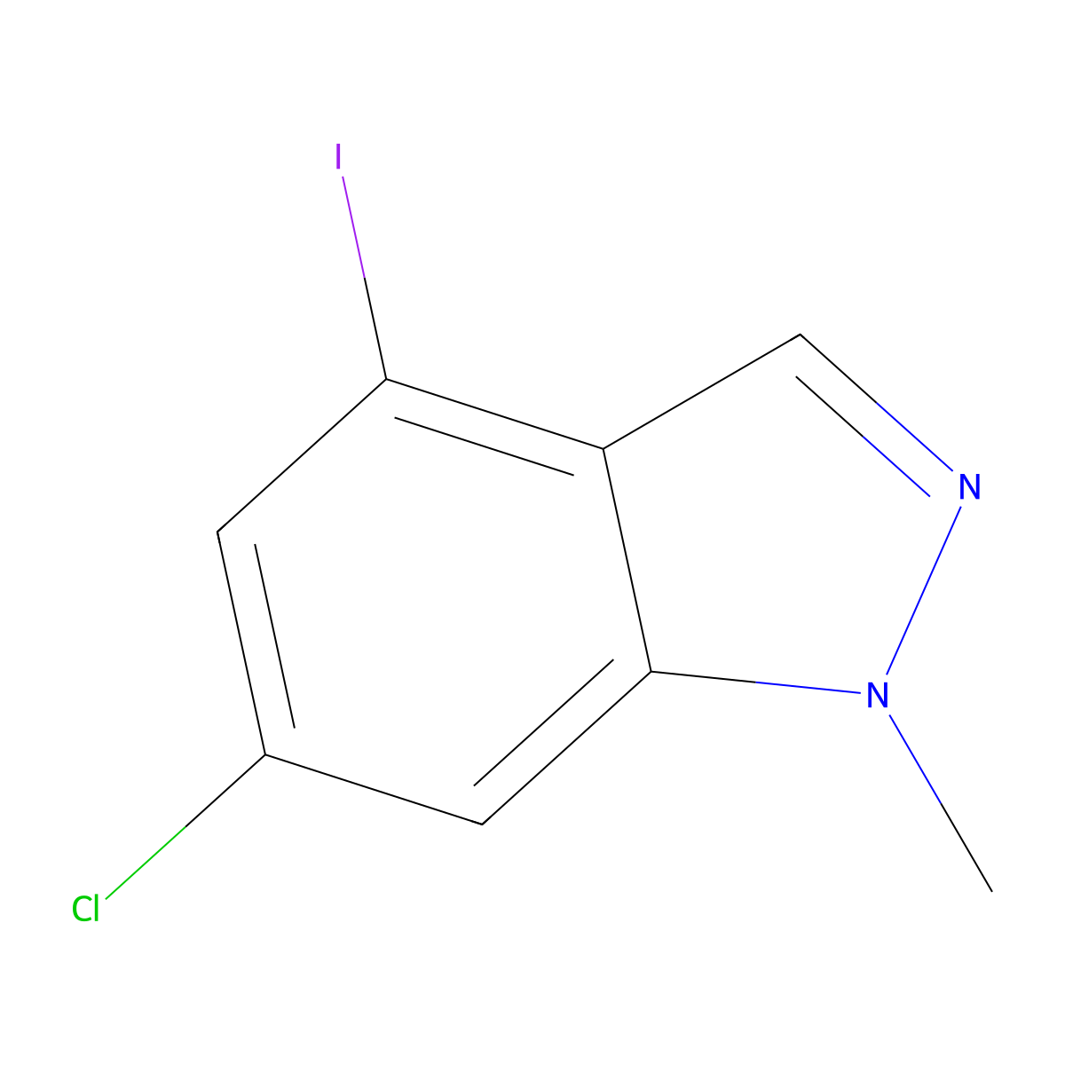 6-chloro-4-iodo-1-methyl-1H-indazole molecular structure, CAS 2921906-03-6