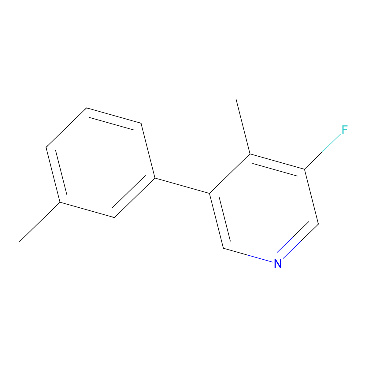3-Fluoro-4-methyl-5-(m-tolyl)pyridine molecular structure, CAS 2921906-47-8