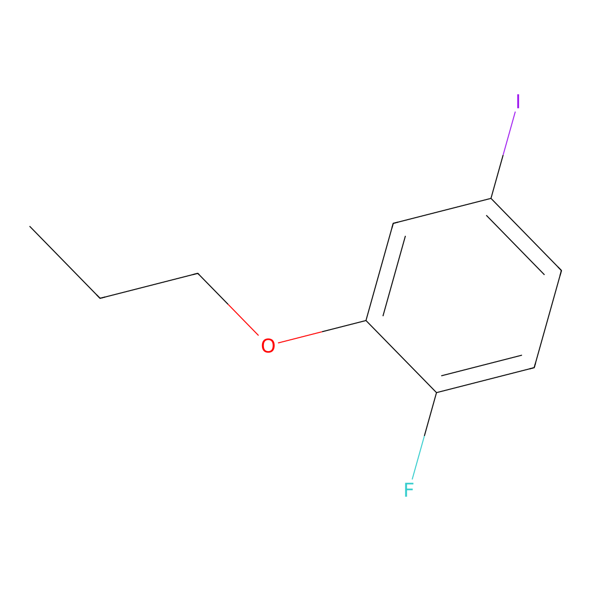 1-Fluoro-4-iodo-2-propoxybenzene molecular structure, CAS 2921907-92-6