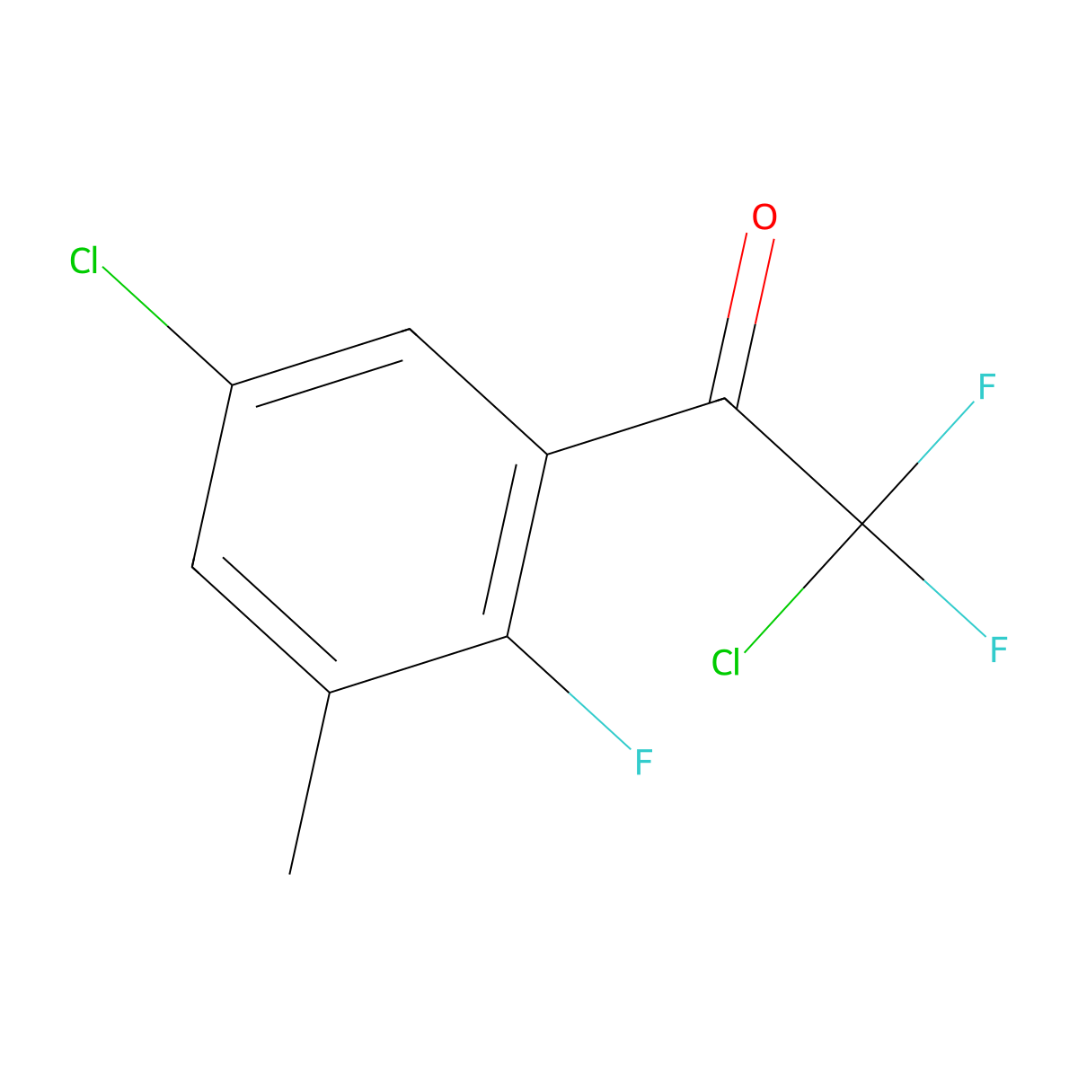 2-Chloro-1-(5-chloro-2-fluoro-3-methylphenyl)-2,2-difluoroethanone molecular structure, CAS 2921908-33-8