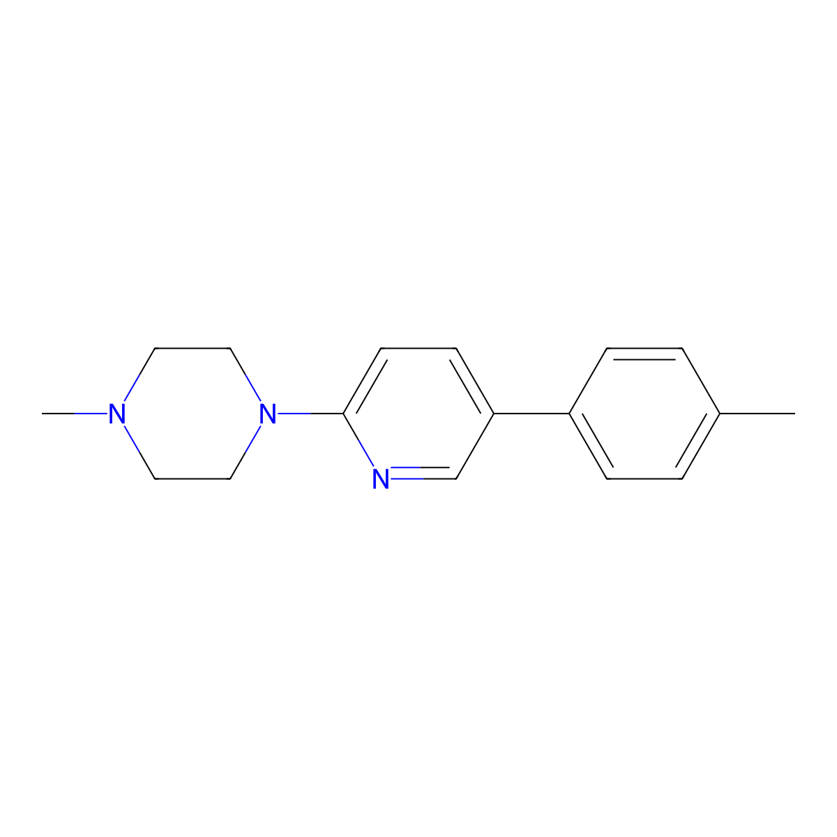 1-Methyl-4-(5-(p-tolyl)pyridin-2-yl)piperazine molecular structure, CAS 2921908-47-4