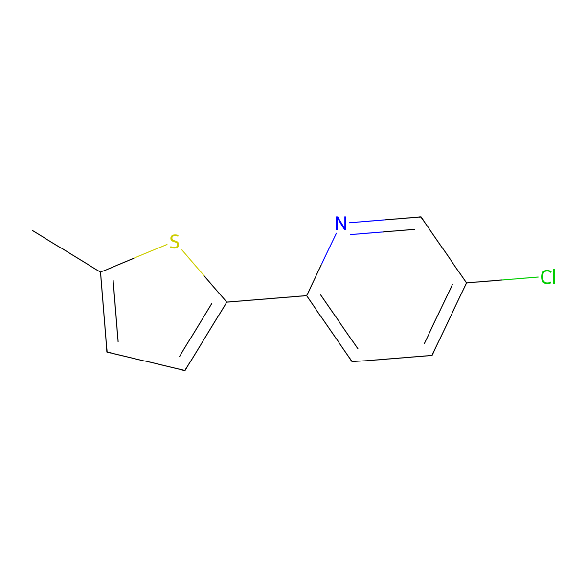5-Chloro-2-(5-methylthiophen-2-yl)pyridine molecular structure, CAS 2921908-74-7