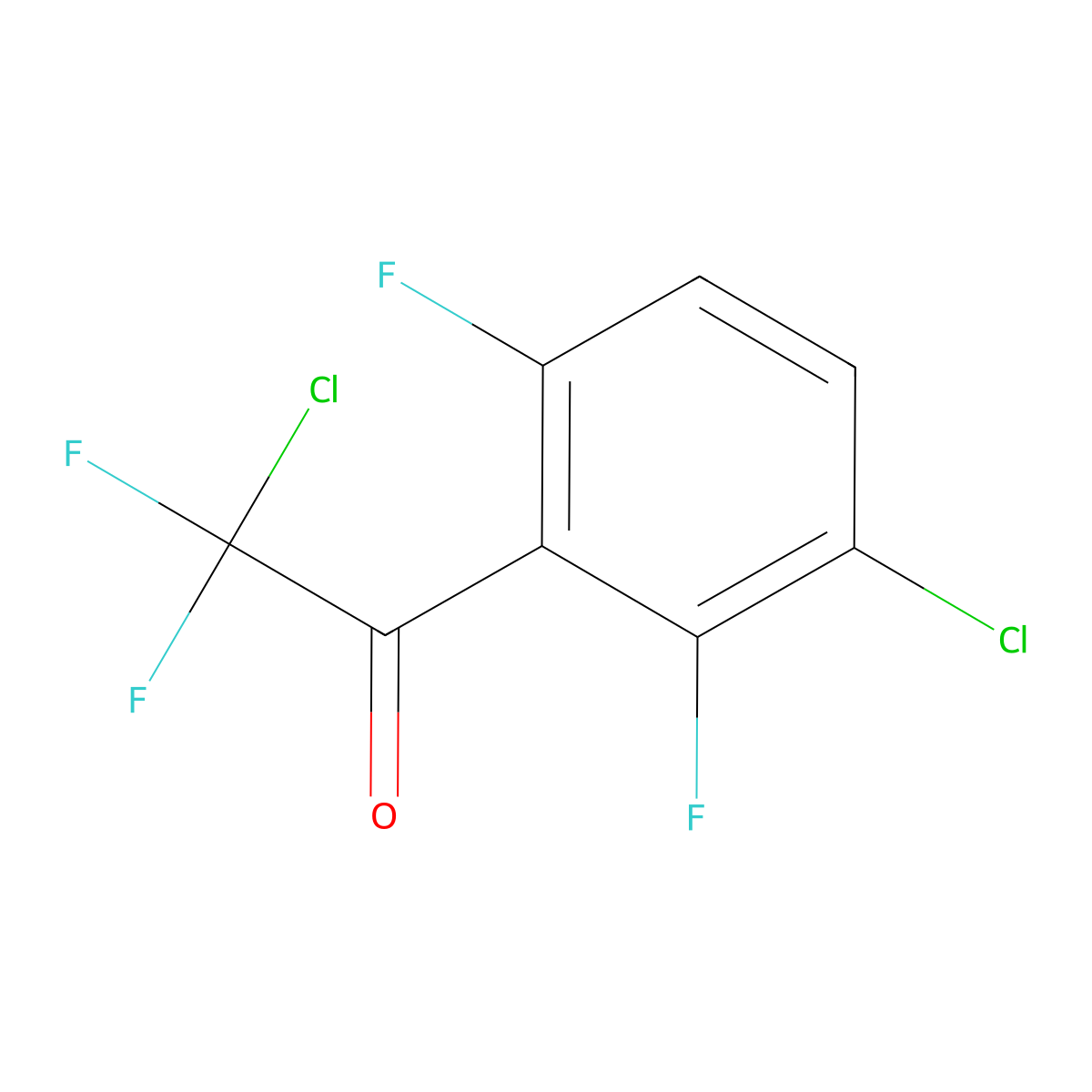 2-Chloro-1-(3-chloro-2,6-difluorophenyl)-2,2-difluoroethanone molecular structure, CAS 2921908-95-2