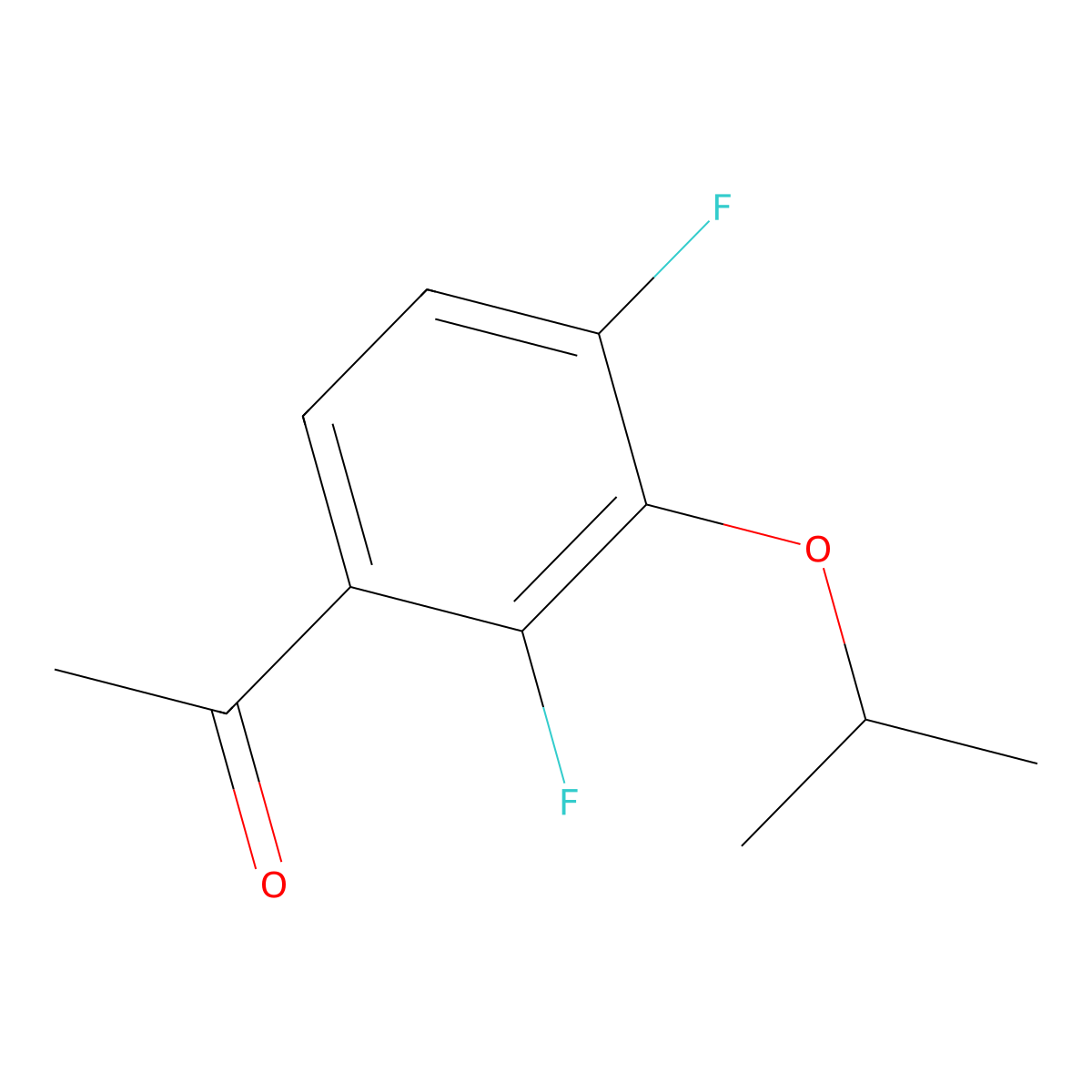 1-(2,4-Difluoro-3-isopropoxyphenyl)ethanone molecular structure, CAS 2921910-23-6