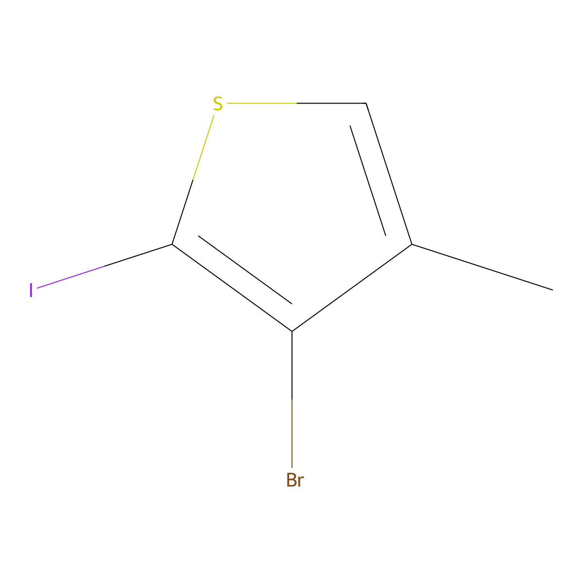 3-Bromo-2-iodo-4-methylthiophene molecular structure, CAS 2921910-55-4