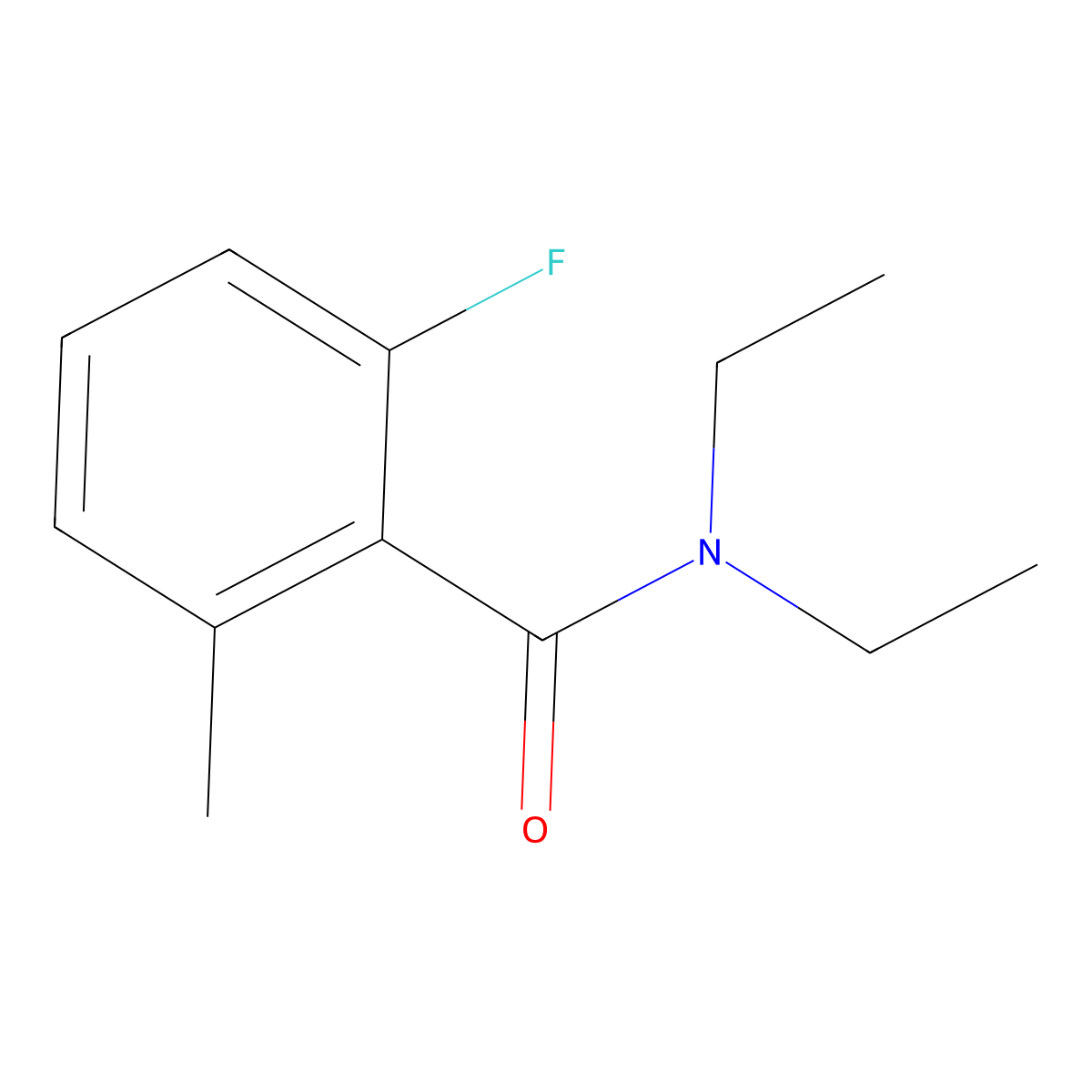 N,N-diethyl-2-fluoro-6-methylbenzamide molecular structure, CAS 2921910-68-9