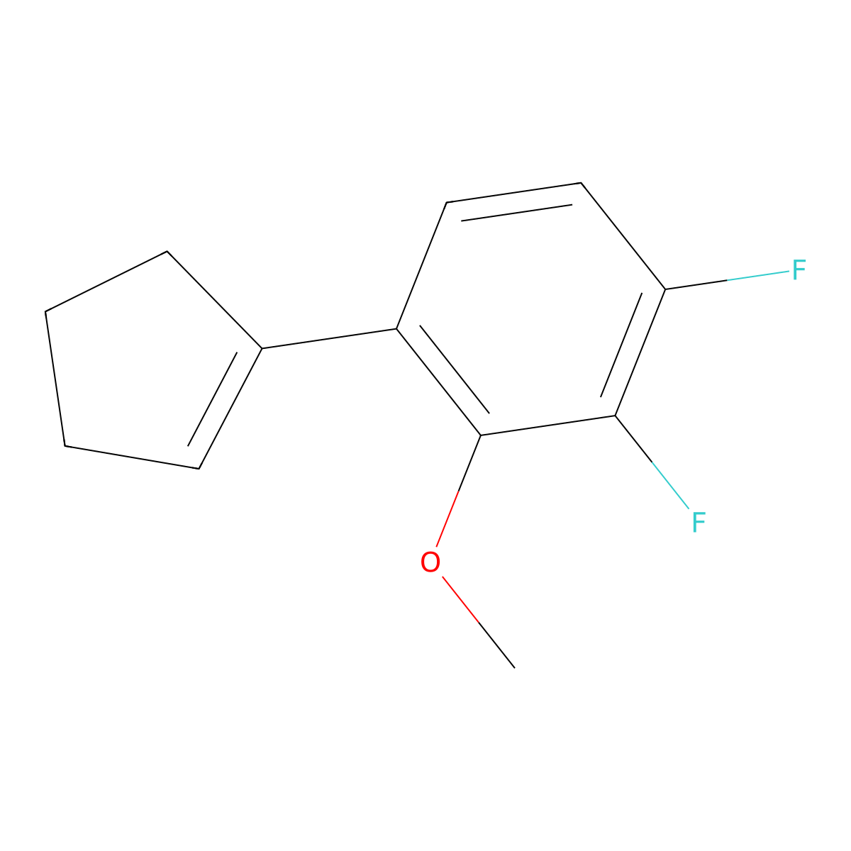 1-(Cyclopent-1-en-1-yl)-3,4-difluoro-2-methoxybenzene molecular structure, CAS 2921911-21-7