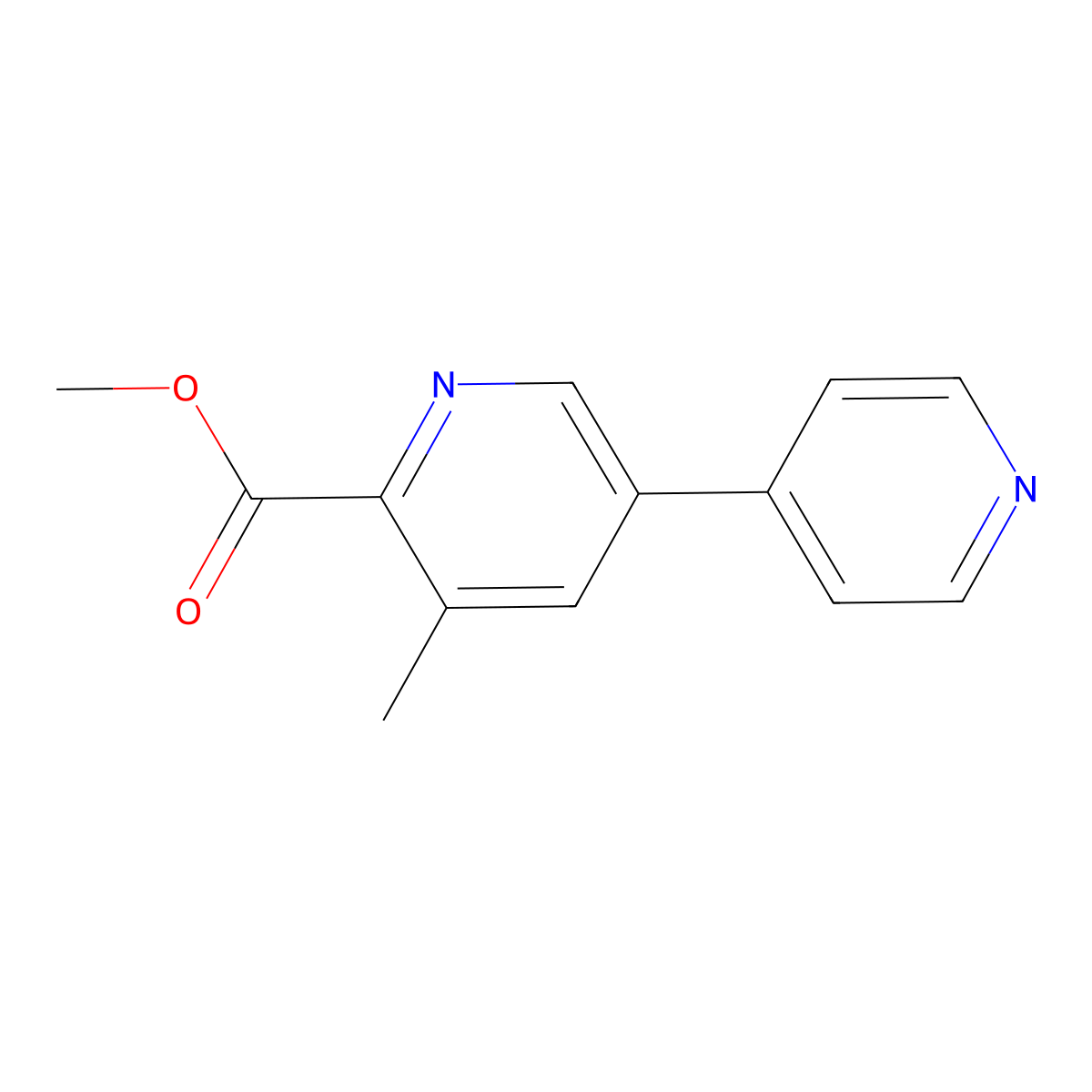 Methyl 5-methyl-[3,4'-bipyridine]-6-carboxylate molecular structure, CAS 2921911-71-7