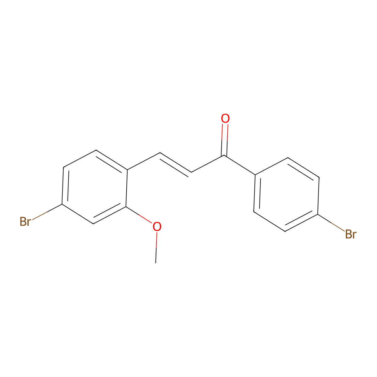 (E)-3-(4-Bromo-2-methoxyphenyl)-1-(4-bromophenyl)prop-2-en-1-one molecular structure, CAS 2921912-84-5