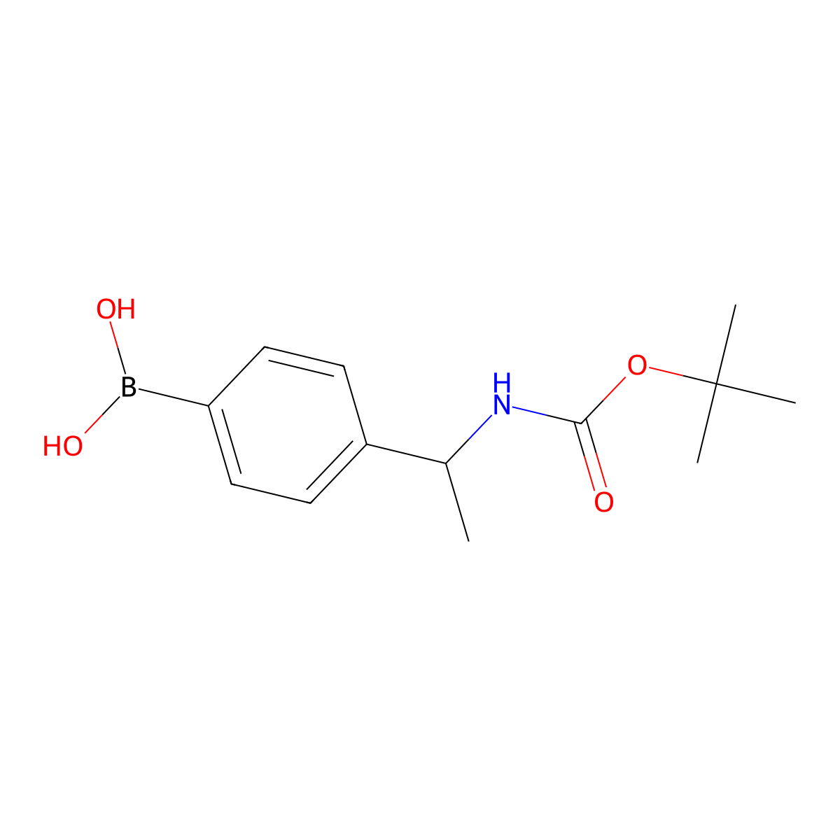 4-(1-Boc-aminoethyl)phenylboronic acid molecular structure, CAS 2921922-94-1