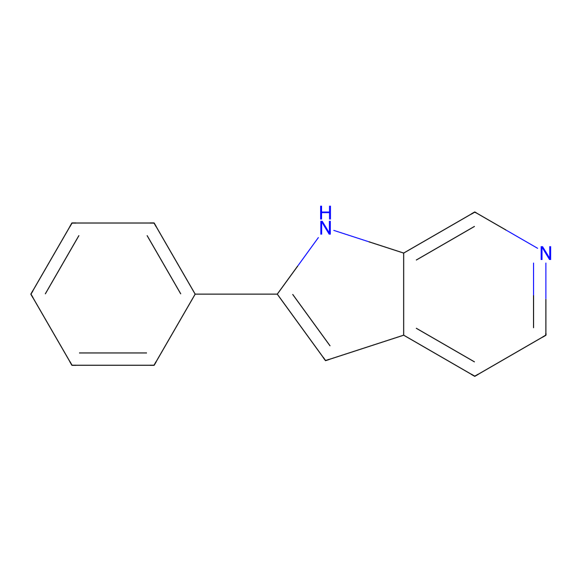 2-Phenyl-1H-pyrrolo[2,3-c]pyridine molecular structure, CAS 2922-07-8